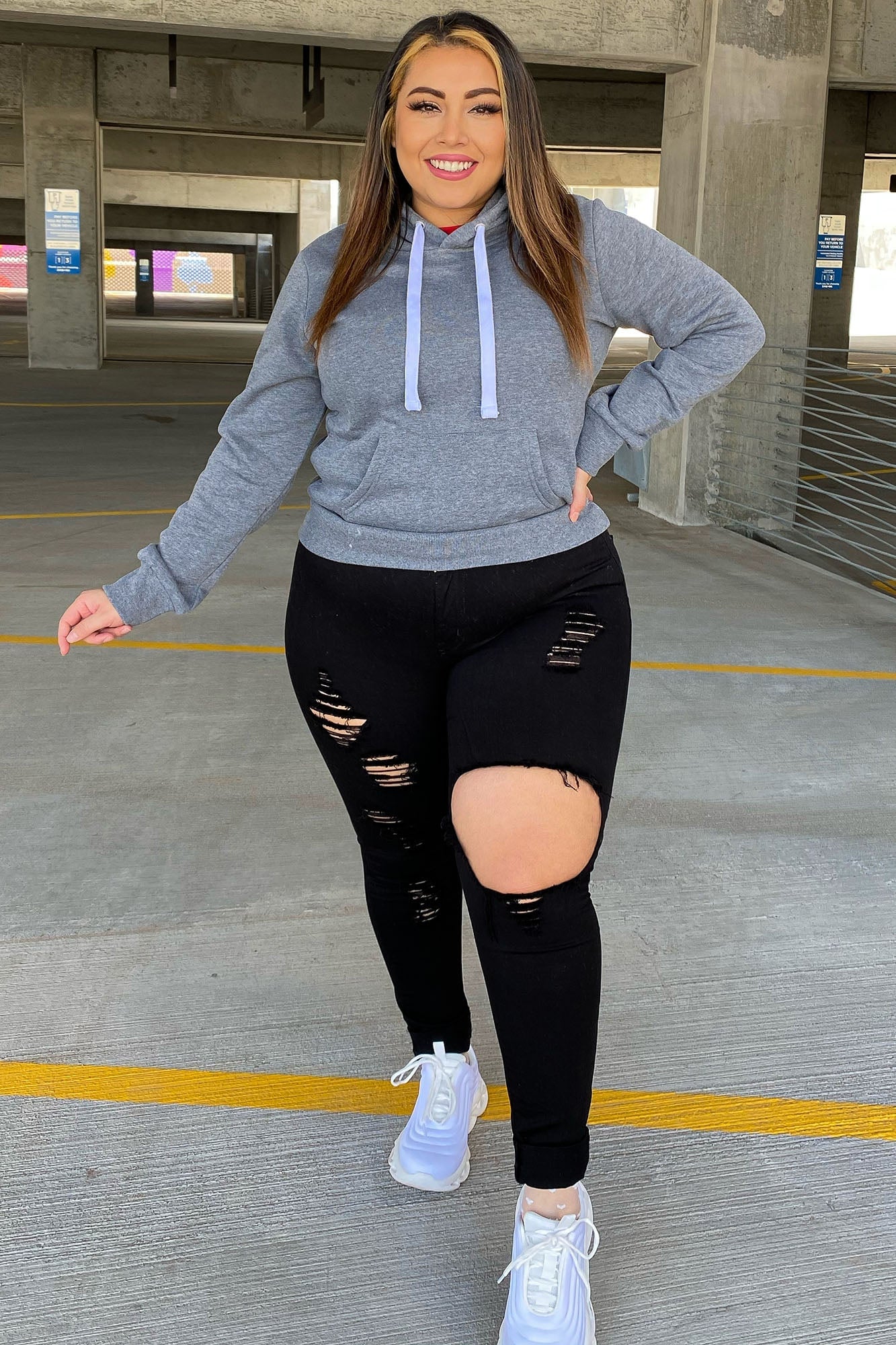 Relaxed Vibe Solid Hoodie - Heather Grey image 7