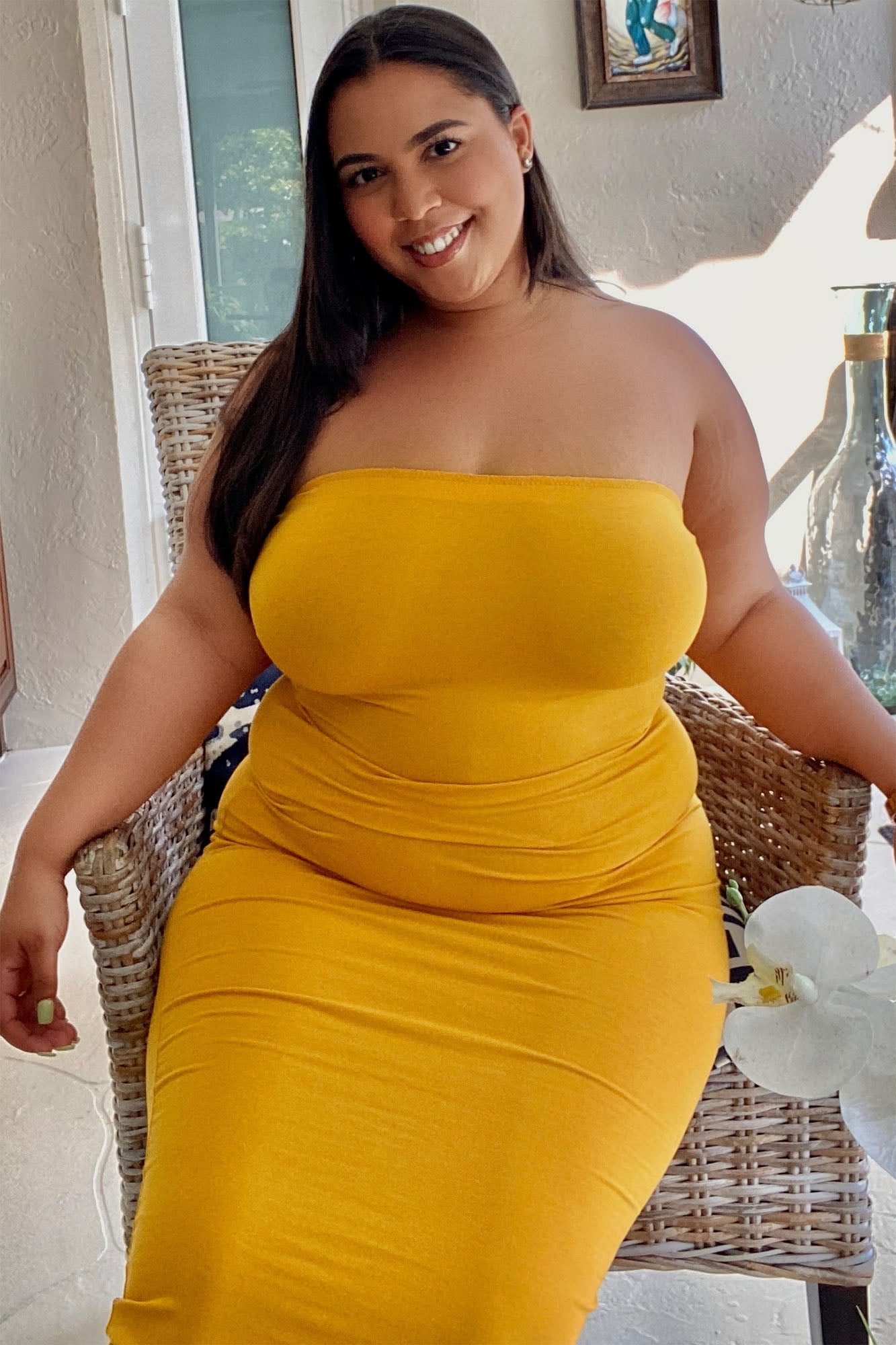 Rhianna Tube Dress - Mustard image 9