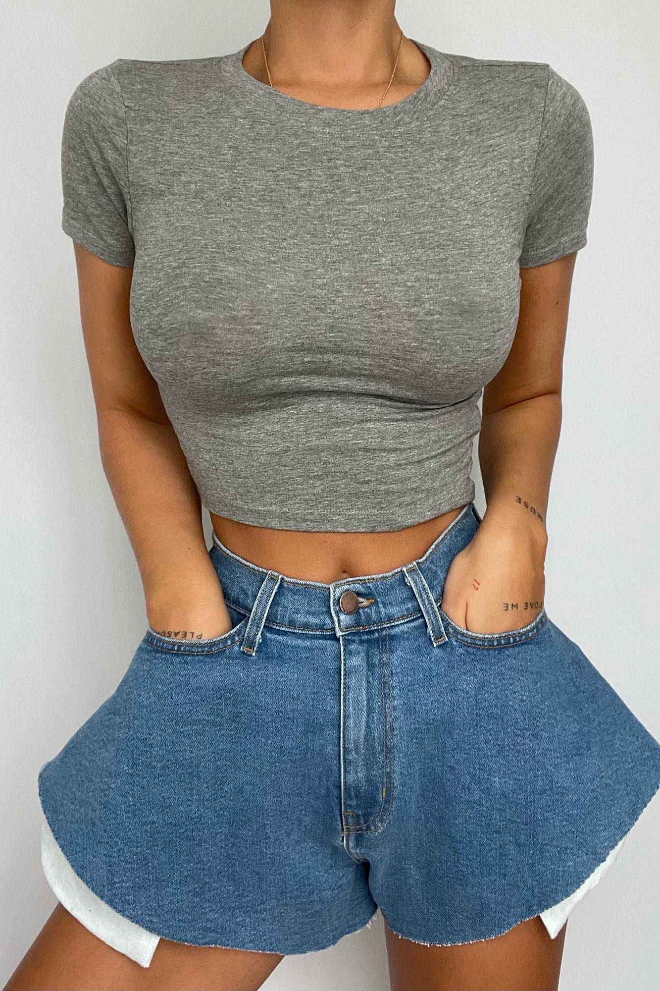 Robin Crop Top - Heather Grey image 8