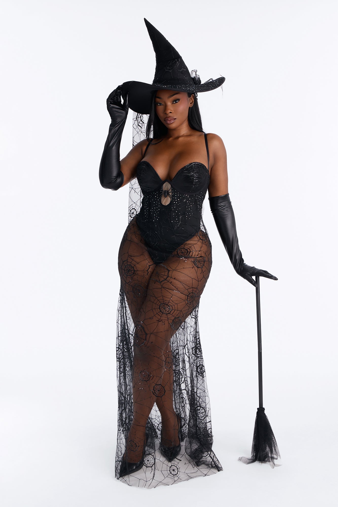 Sin And Sorcery 4 Piece Costume Set - Black image 2