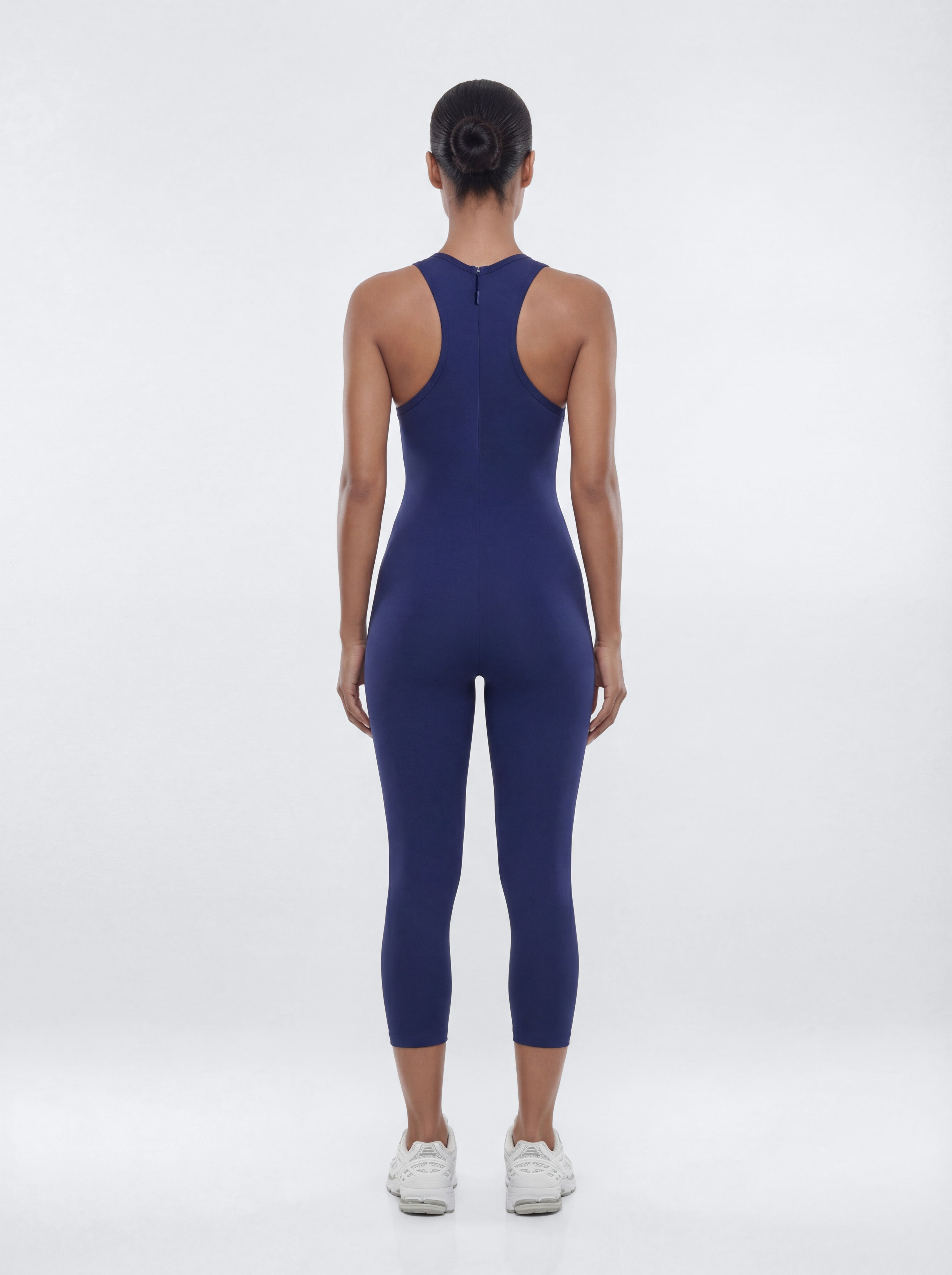 ProStretch™ 18″ High Neck Capri Jumpsuit - Navy image 3