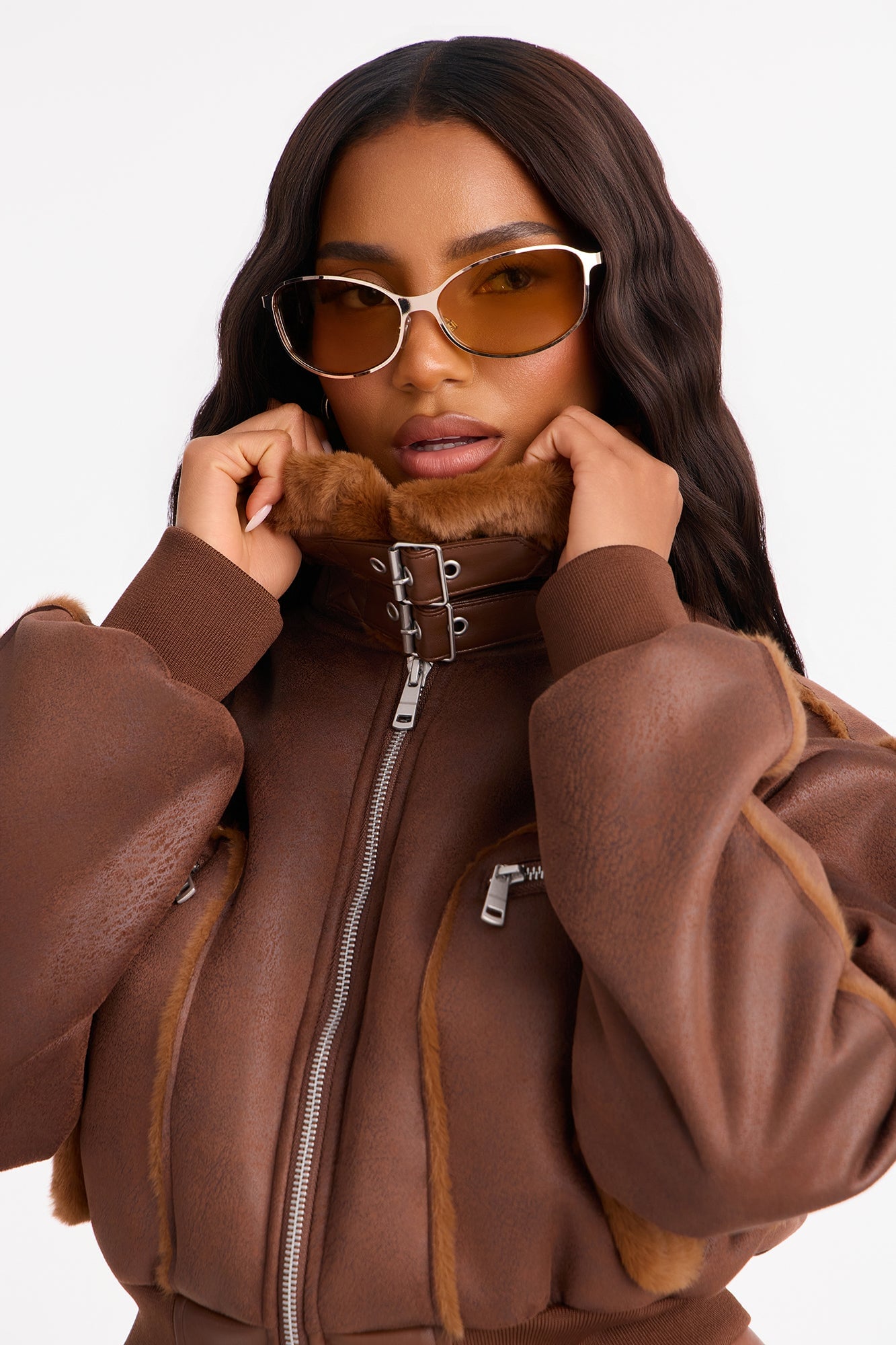 Fair Games Cropped Jacket - Chocolate/Combo image 3