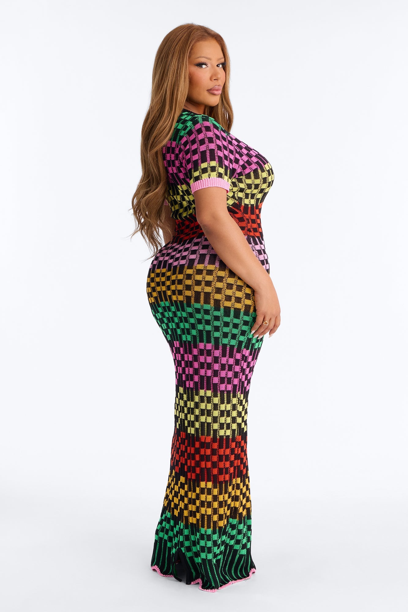 Rosie Striped Sweater Maxi Dress - Black/combo image 3
