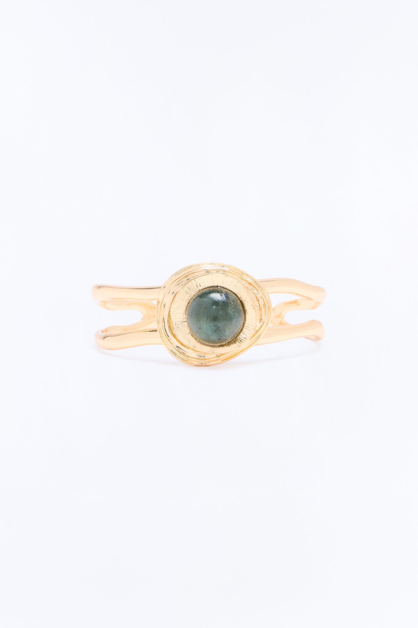 Maldives Cuff Bracelet - Gold/Green image 3