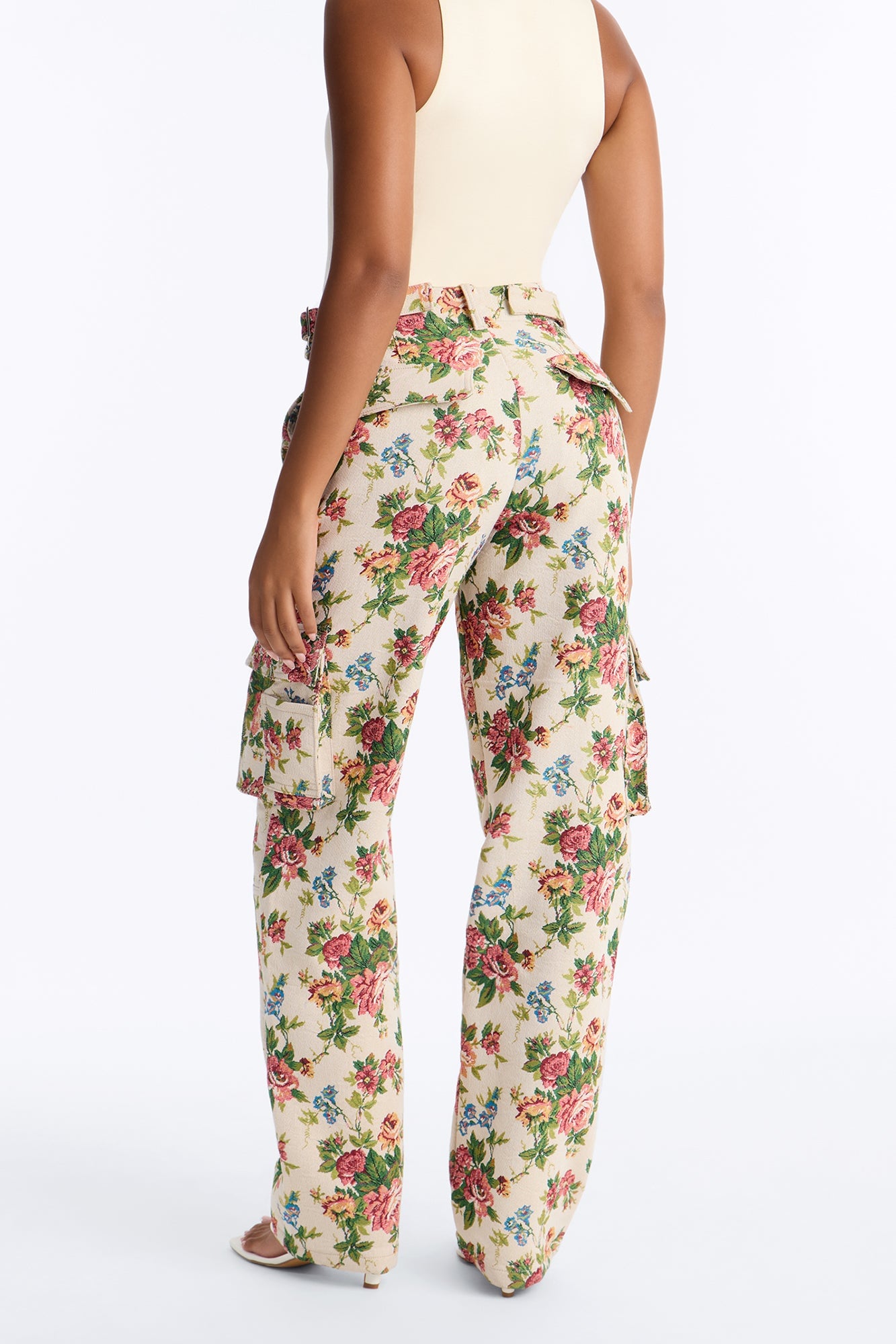 Expensive Taste Jacquard Cargo Pant - Ivory/combo image 9