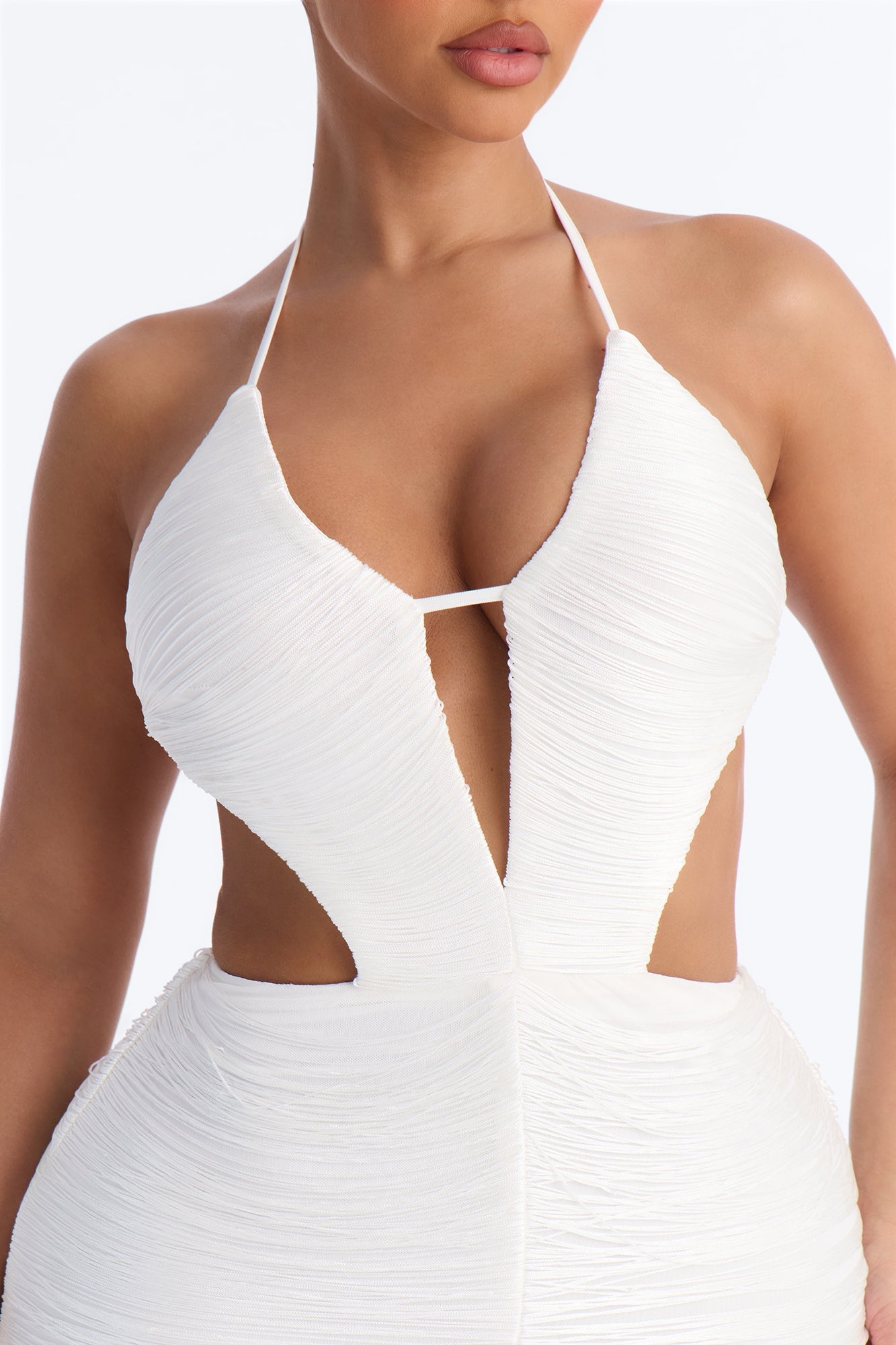 Came To Party Fringe Maxi Dress - White image 4