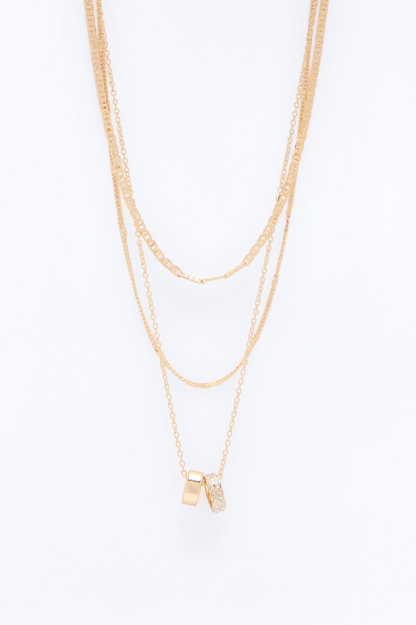 Keepsake Ring Layered Necklace - Gold image 3