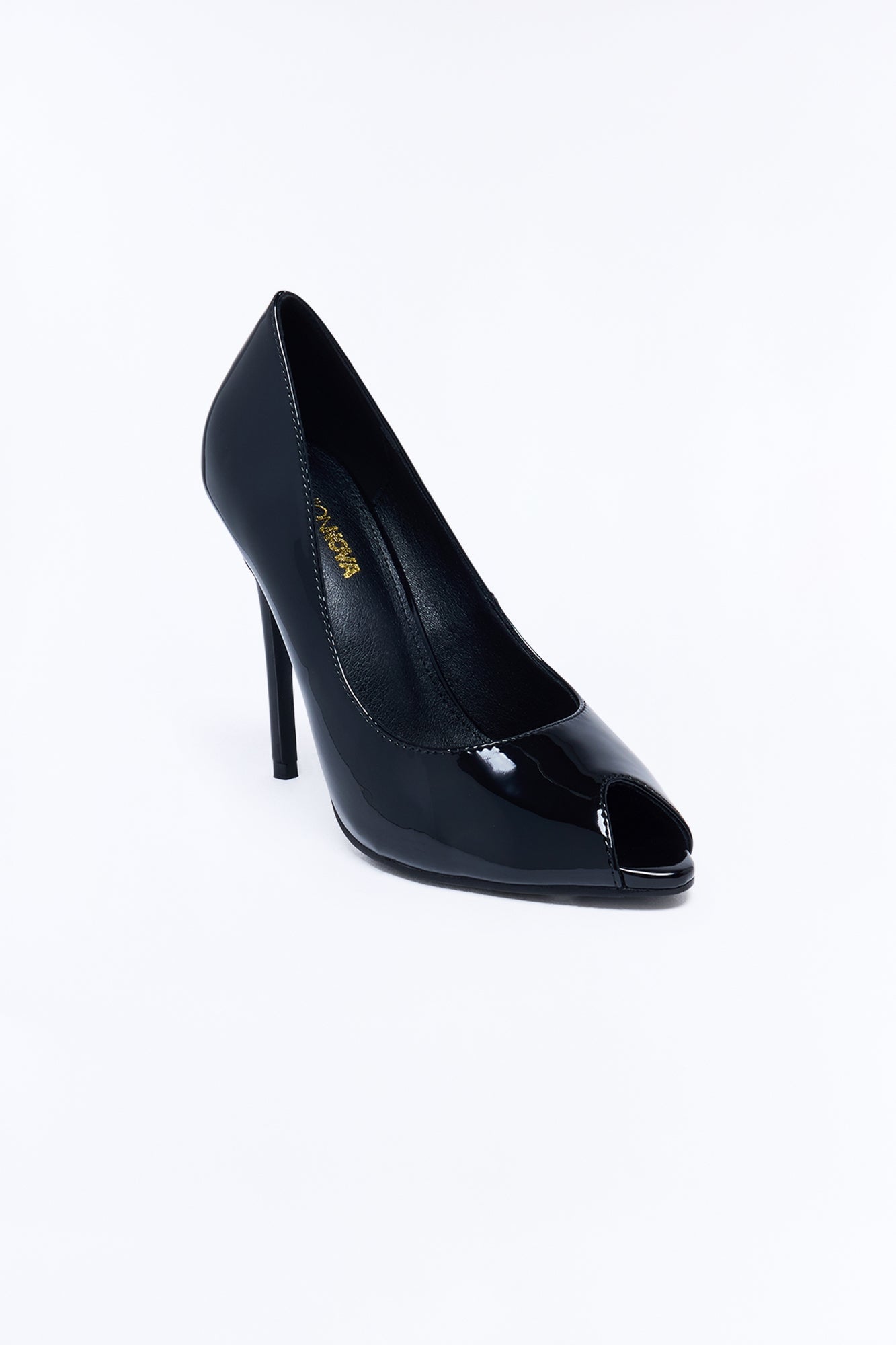 Cleo Patent Peep Toe Pumps - Black image 4