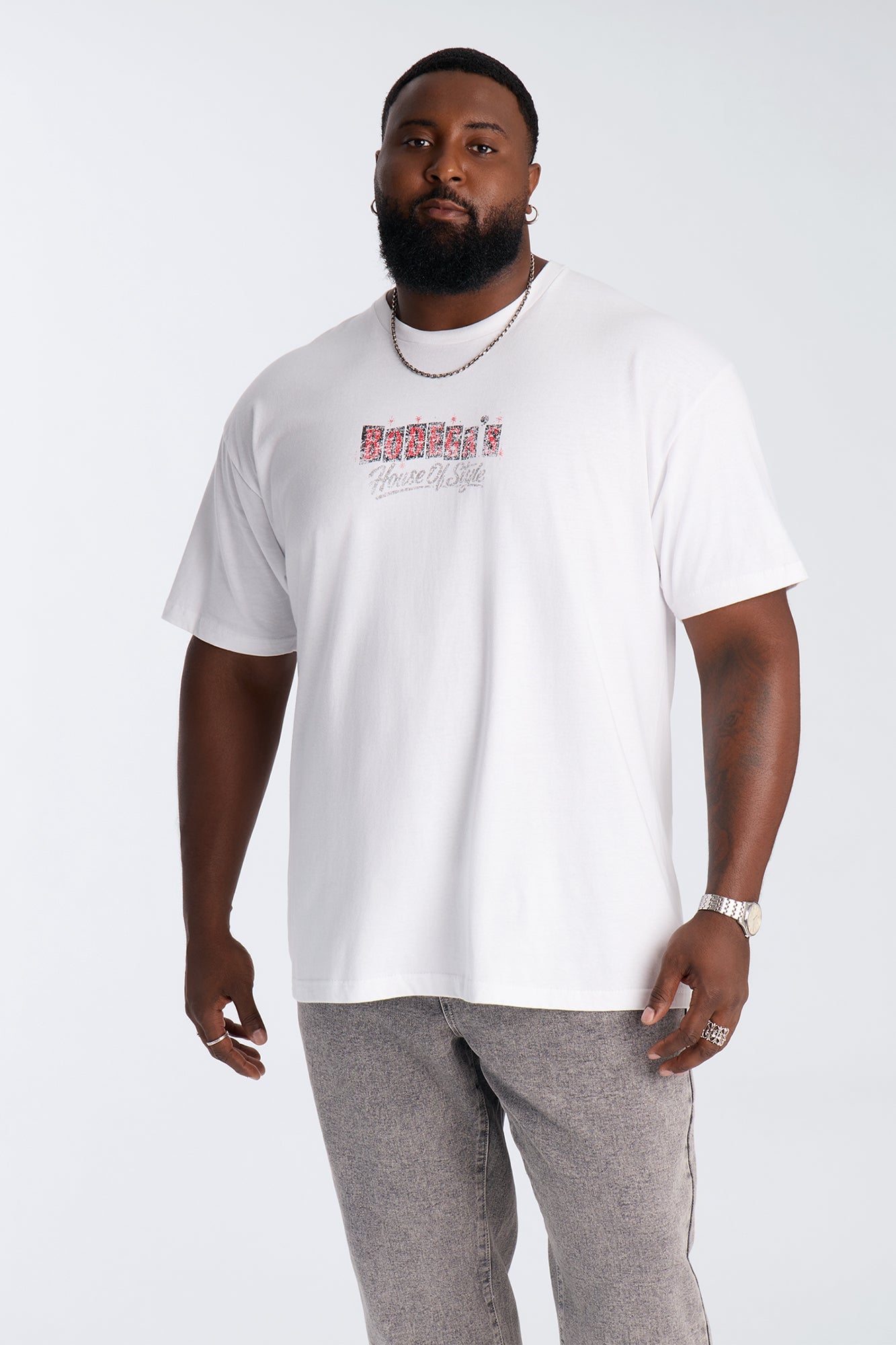 House Of Style Oversized Short Sleeve Tee - White image 2