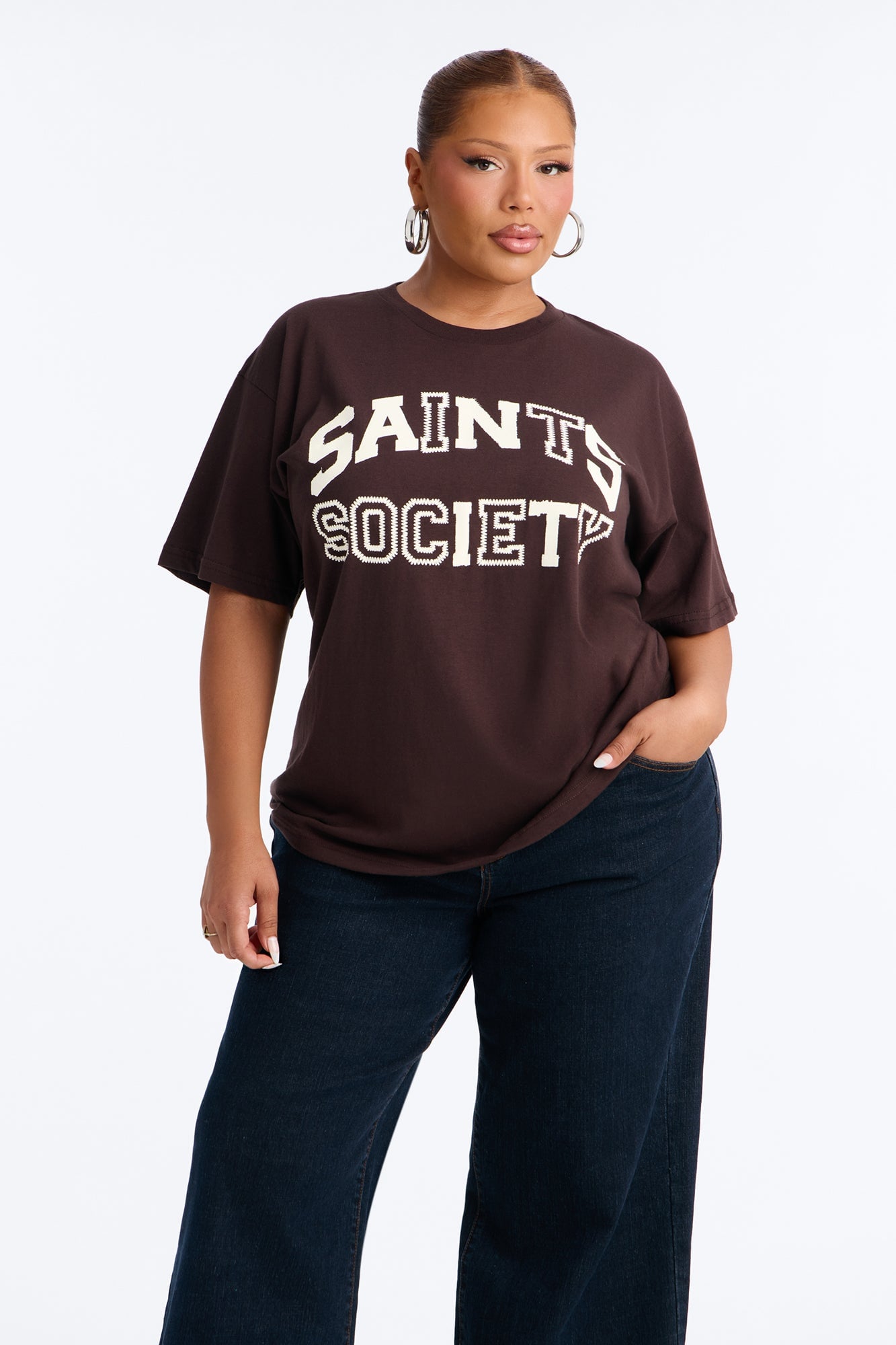 Saints Society Club Tee - Brown image 1