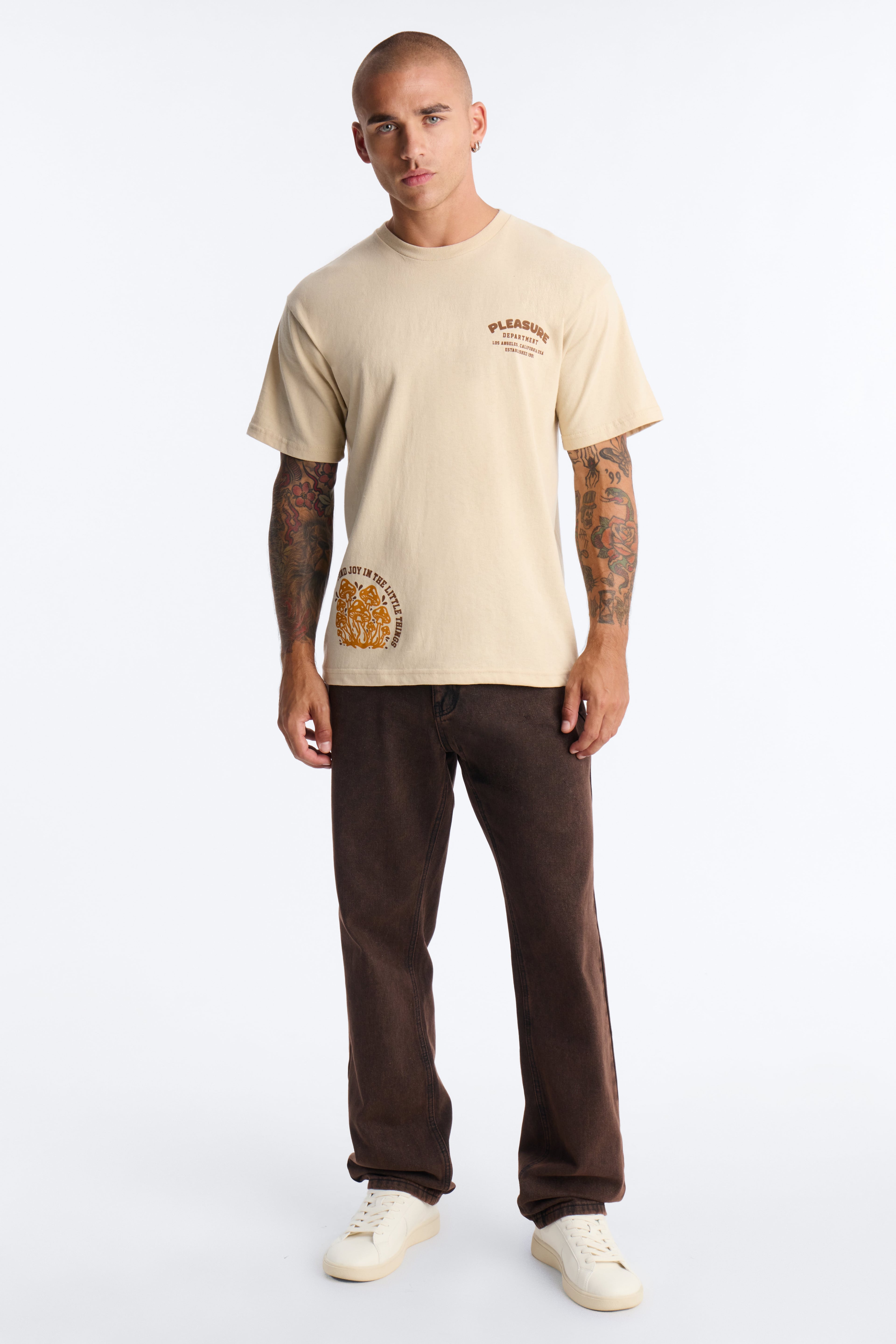 Pleasure Department Boxy Short Sleeve Tee - Sand image 8