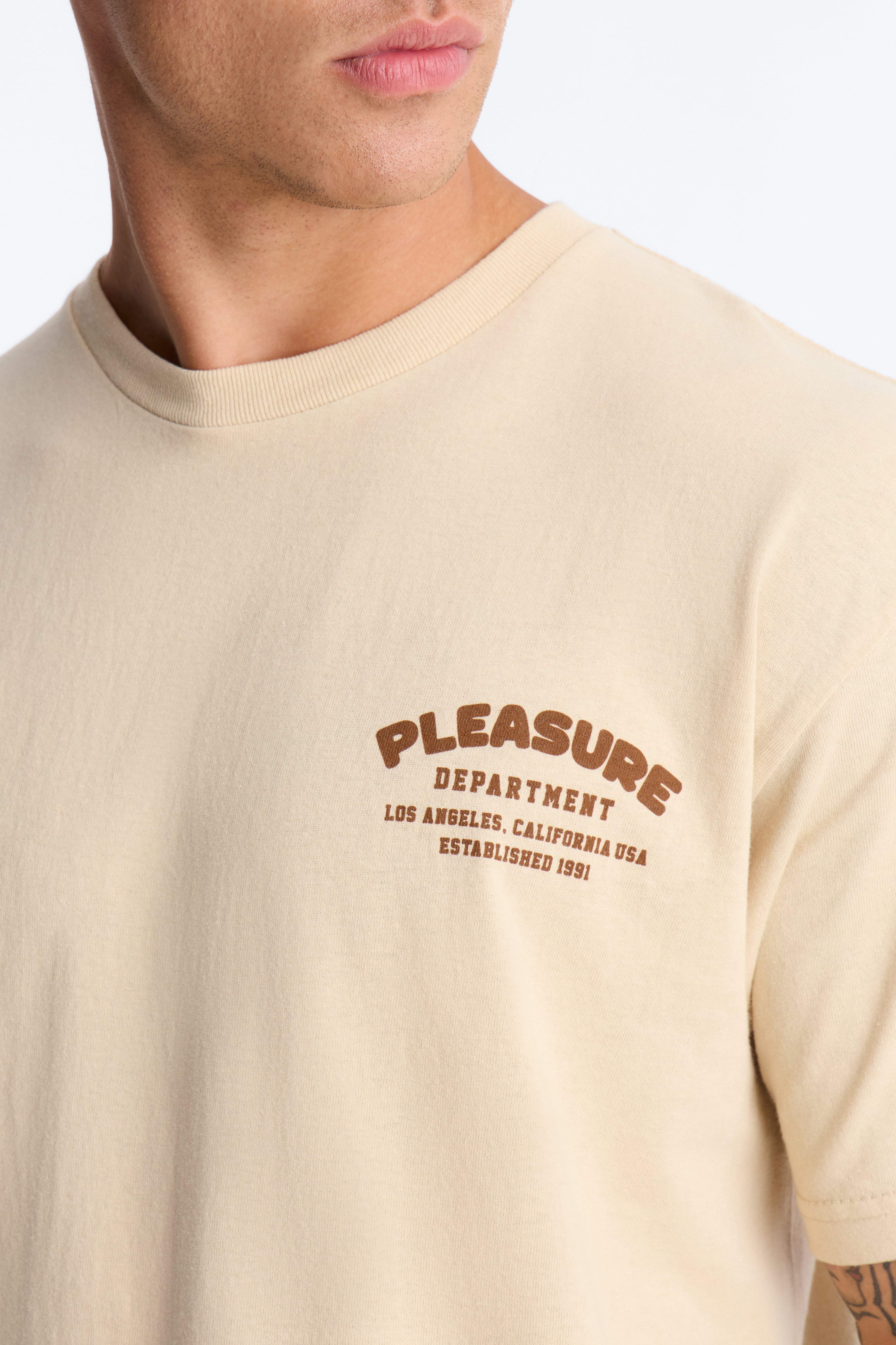 Pleasure Department Boxy Short Sleeve Tee - Sand image 9