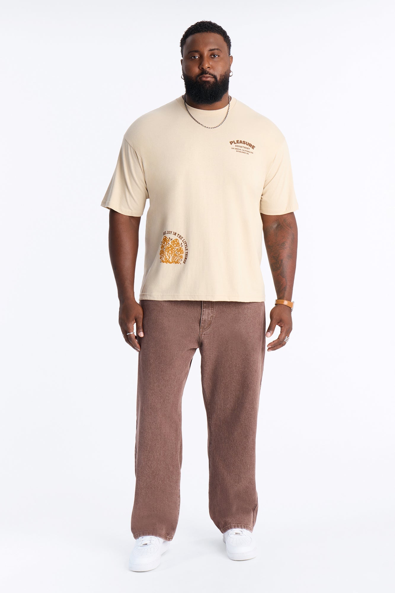 Pleasure Department Boxy Short Sleeve Tee - Sand image 2