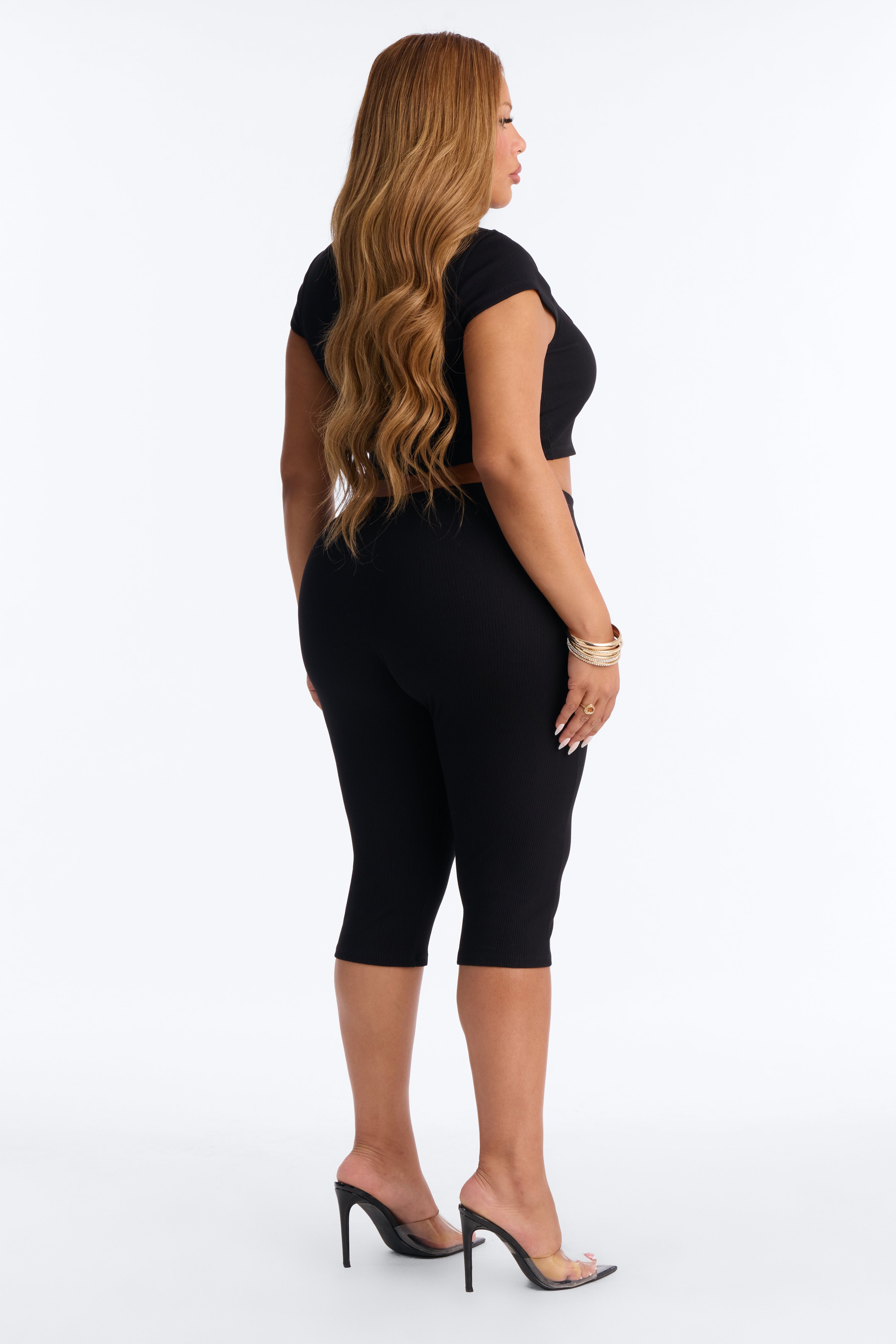 Remy Snatched Capri Pant Set - Black image 4