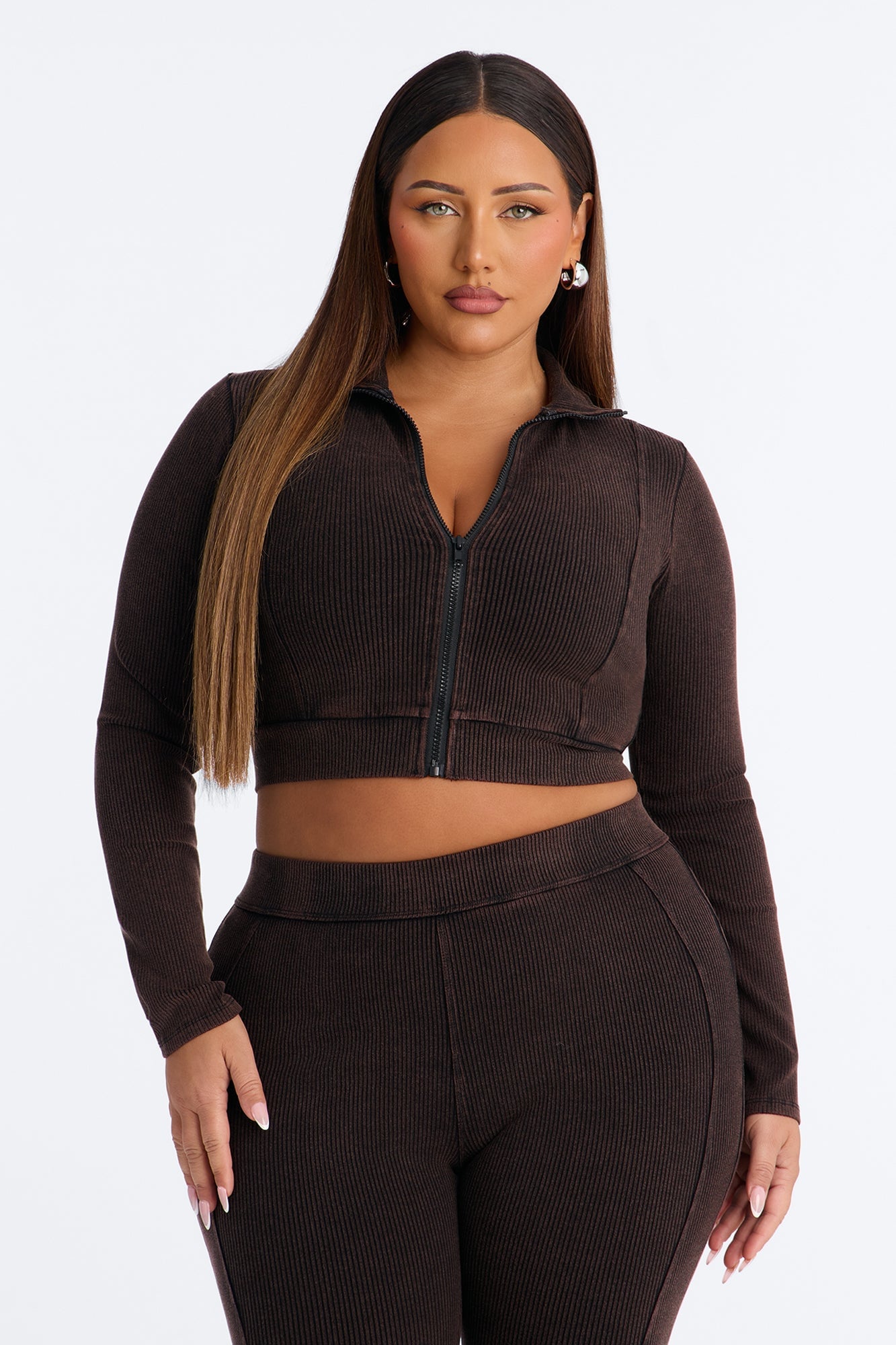 Janessa Washed Snatched Pant Set - Black Wash image 2