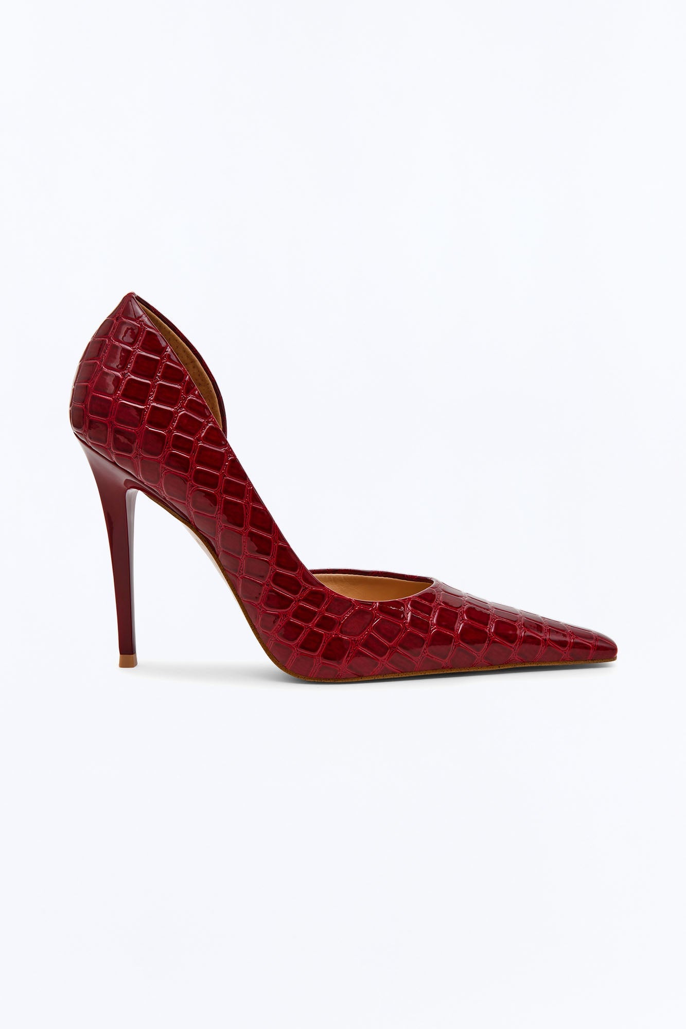 Steve Madden Elegant Crocodile Stiletto Pumps - Red image 3