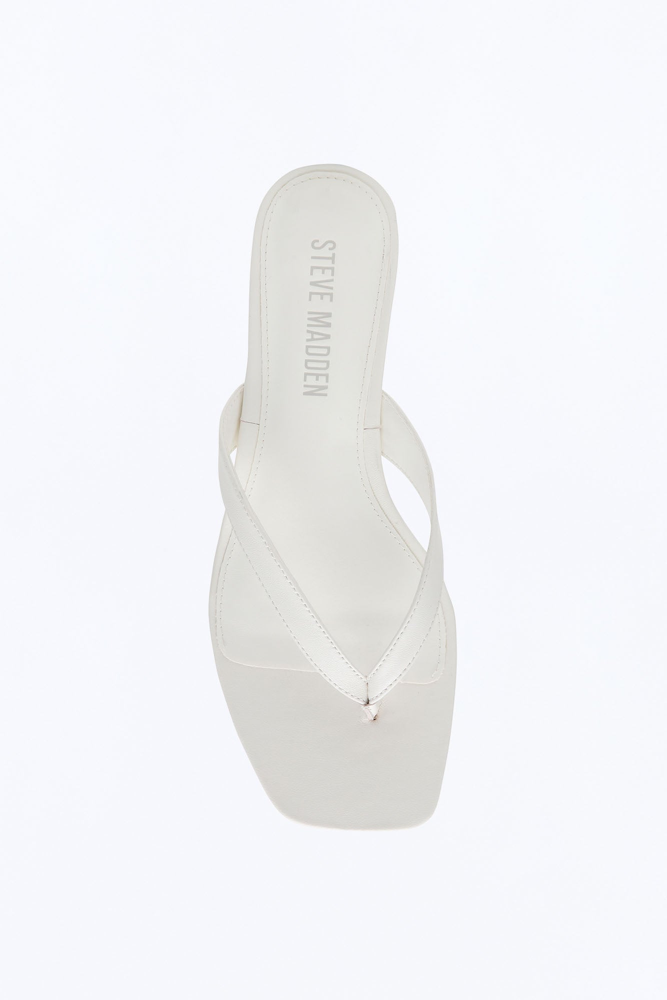 Steve Madden Tracie Leather Thong Kitten Heels - White image 5