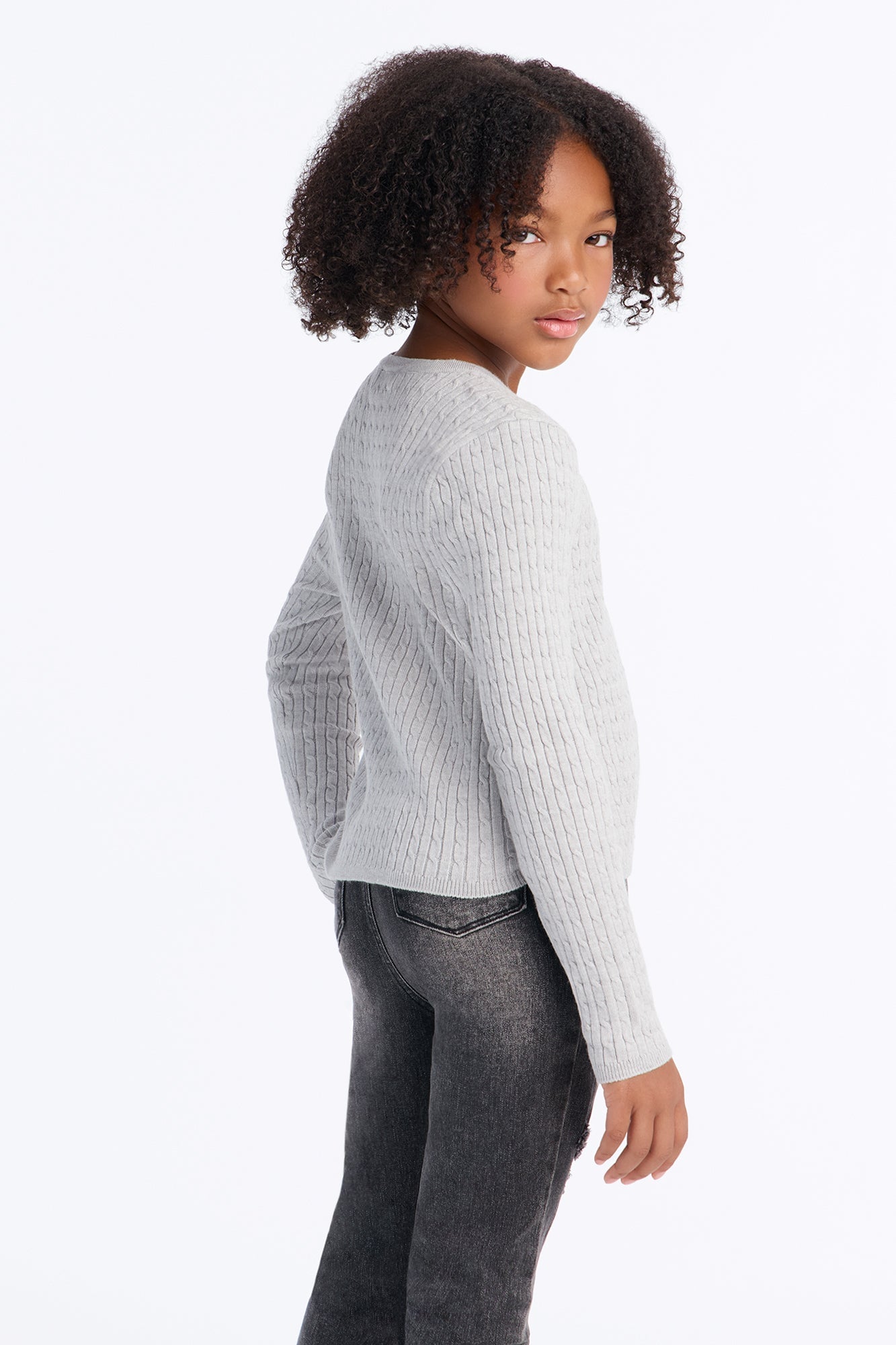 Mini Embrace The Warmth Pullover Sweater - Heather Grey image 3