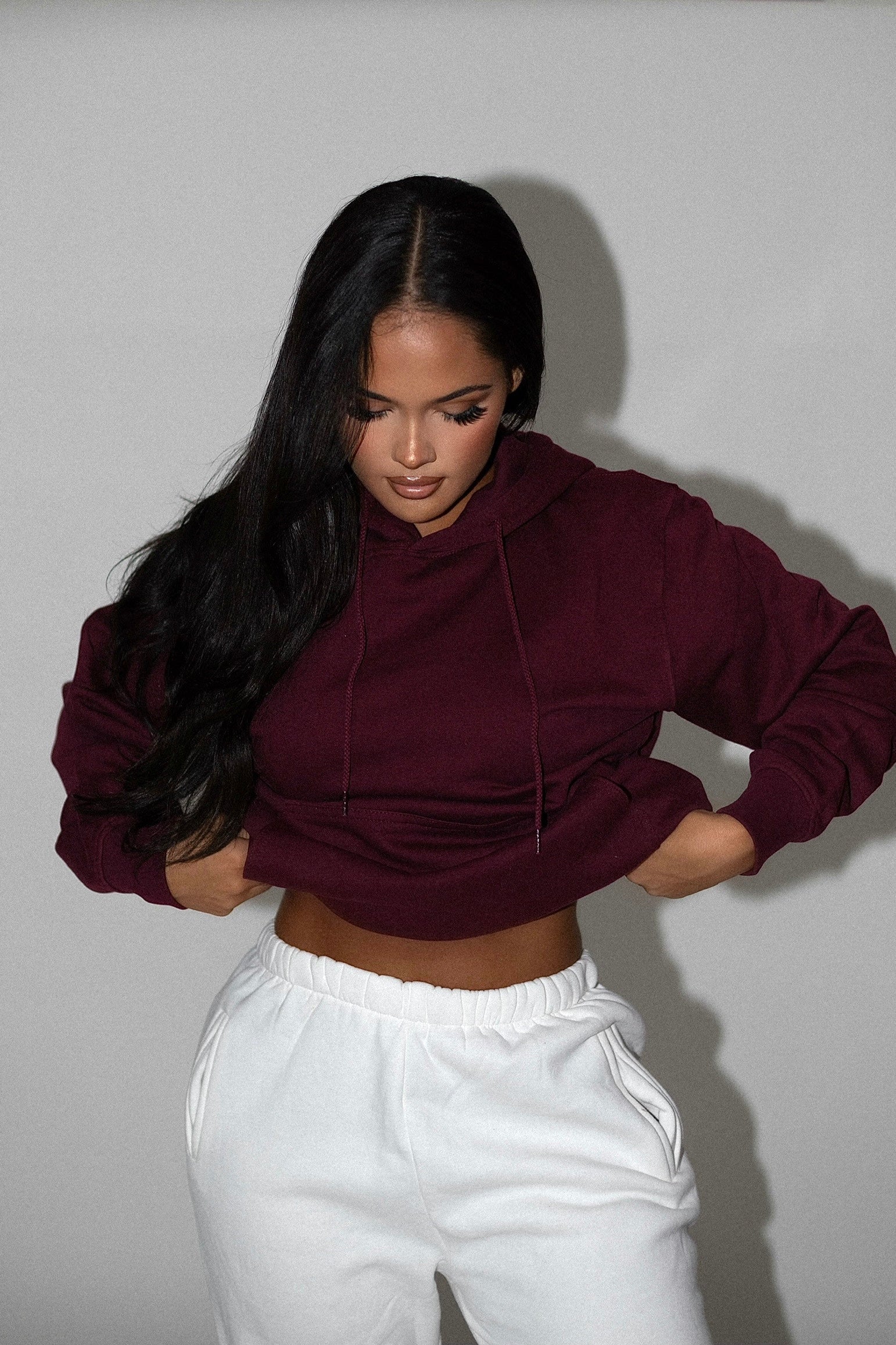 Stole Your Boyfriend's Oversized Hoodie - Burgundy image 7
