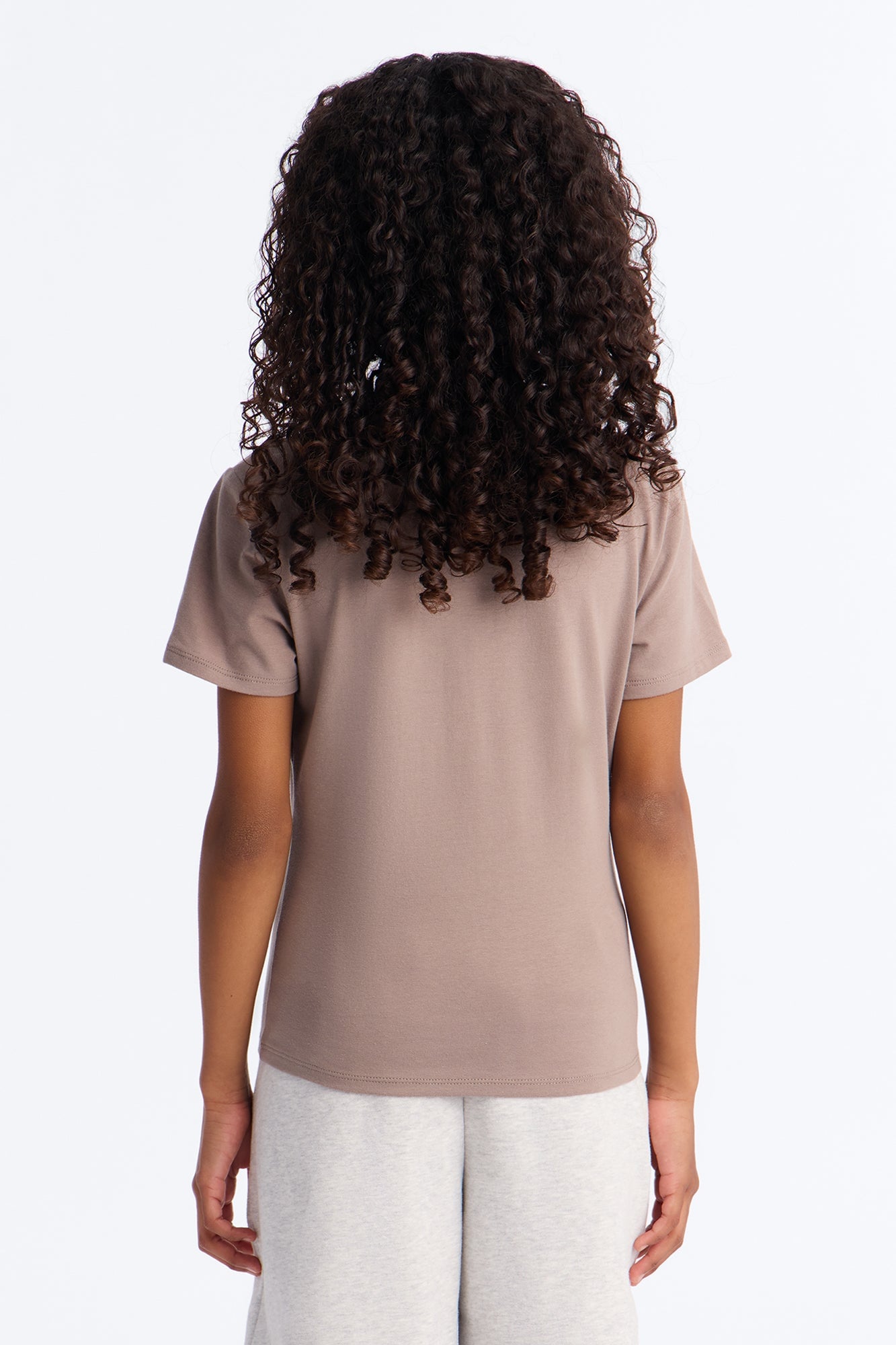 Mini My Everyday Crew Neck Tee - Stone image 3