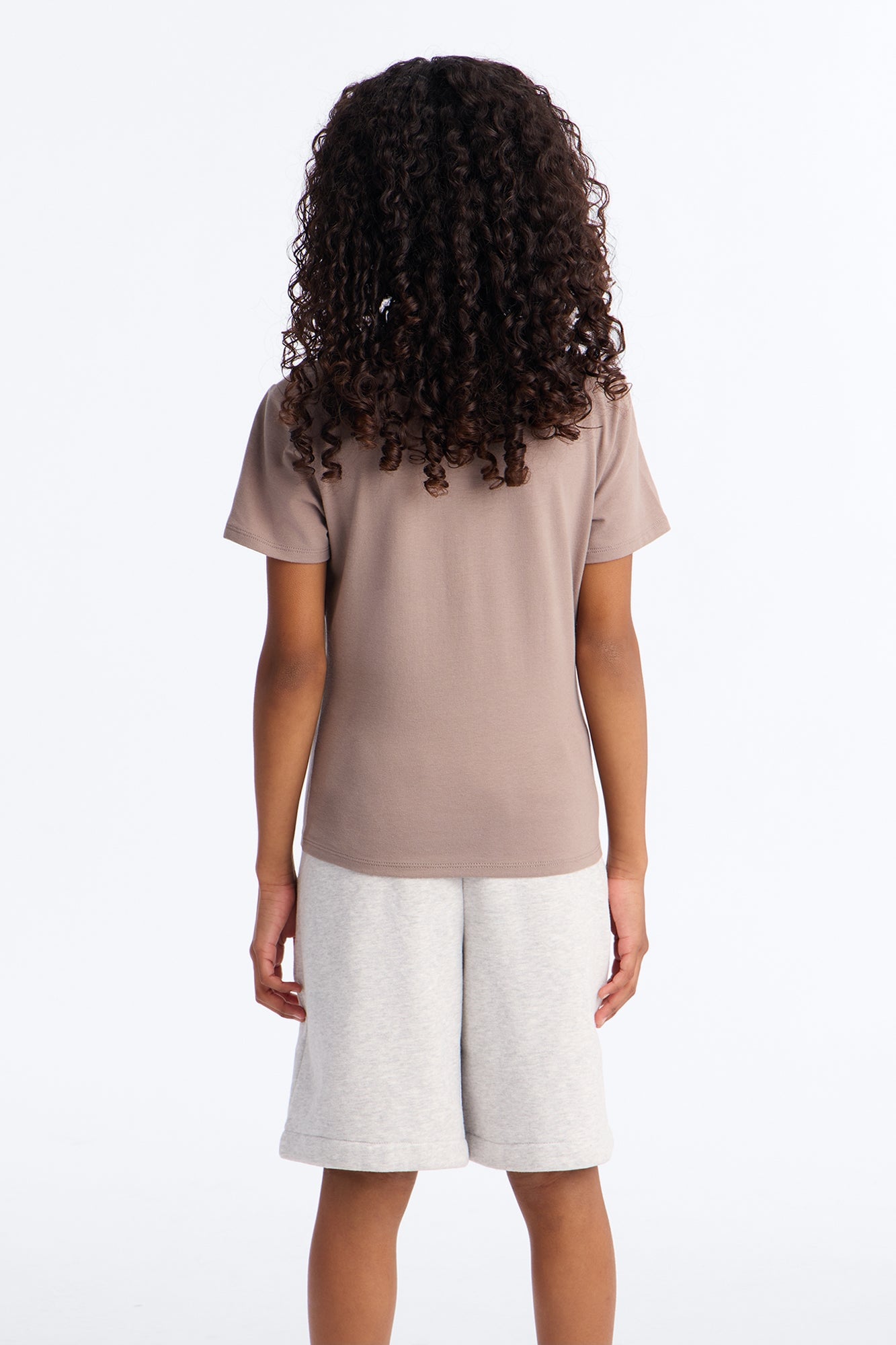 Mini My Everyday Crew Neck Tee - Stone image 4