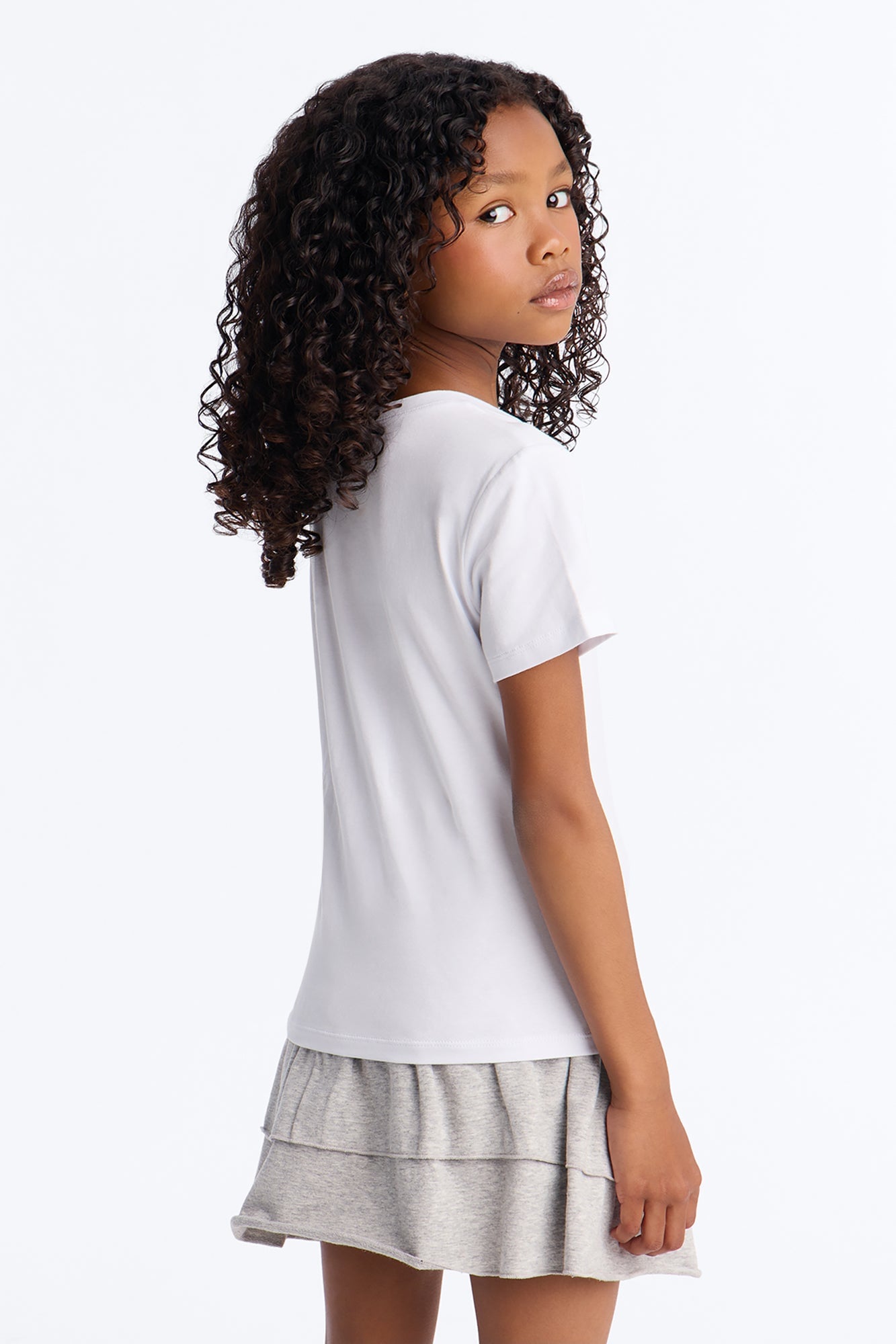 Mini My Everyday Crew Neck Tee - White image 3