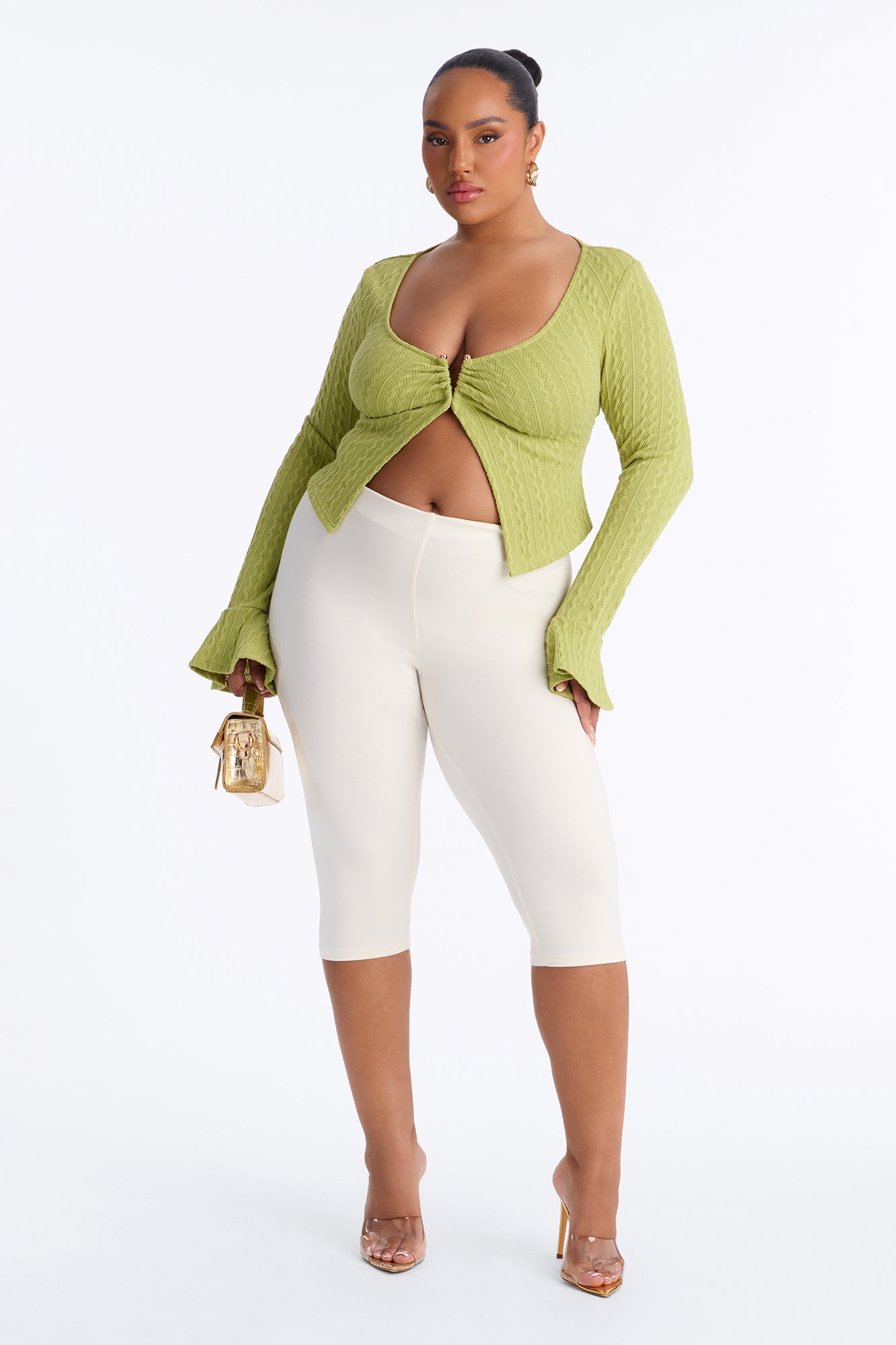 Mia Long Sleeve Top - Chartreuse image 2