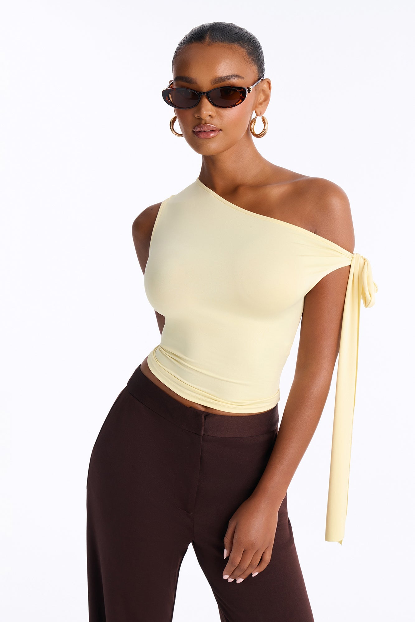 Kamari Off Shoulder Top - Butter Yellow image 5