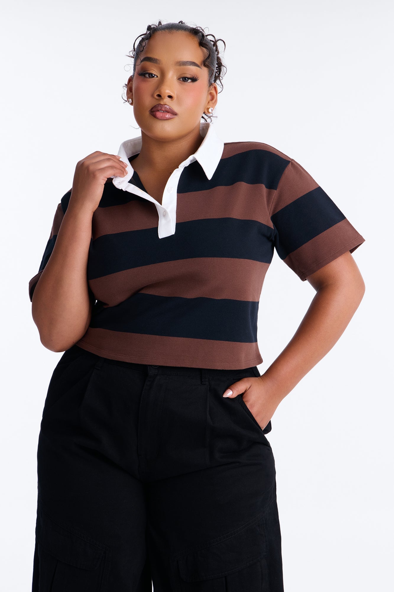 Sporty Era Polo Shirt - Brown/combo image 2