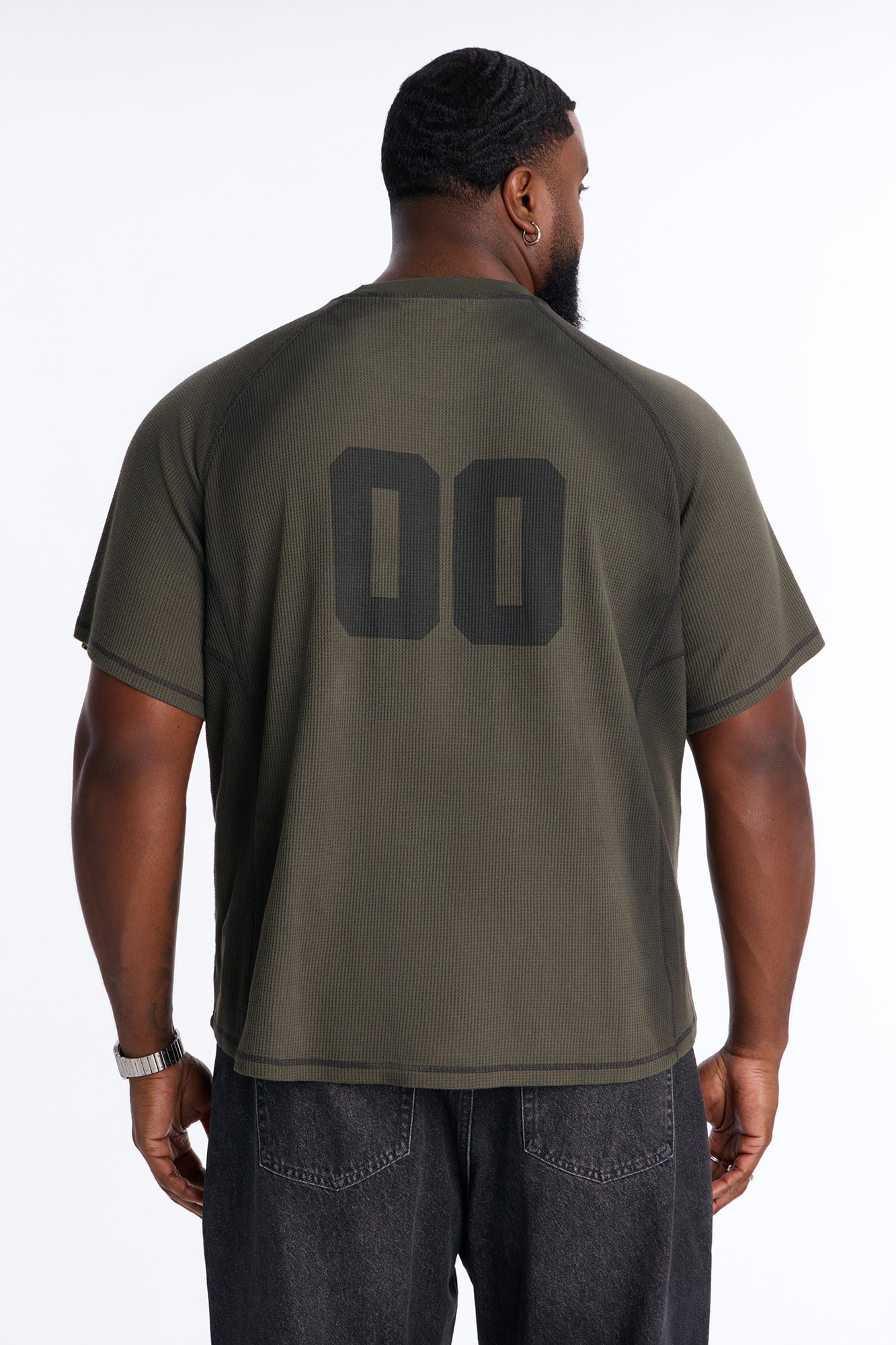 Static Edge Distressed Graphic Tee - Sage image 4