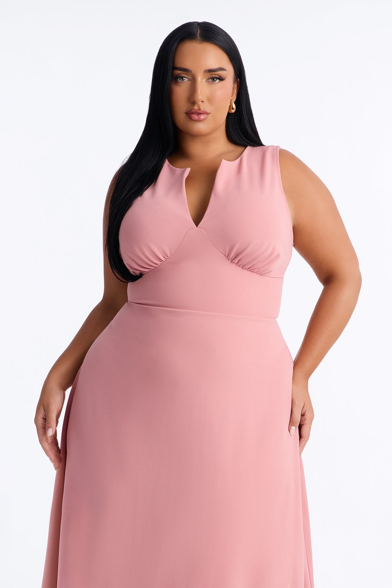 Charolette Sleeveless Midi Dress - Mauve image 2