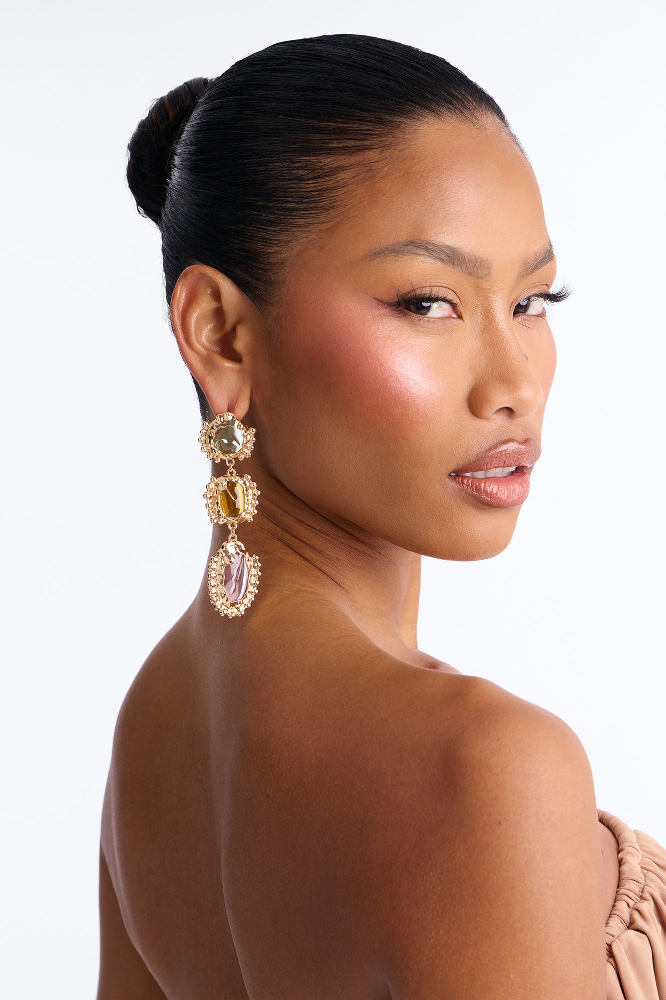 Pure Bliss Drop Earrings - Gold/Multi image 1