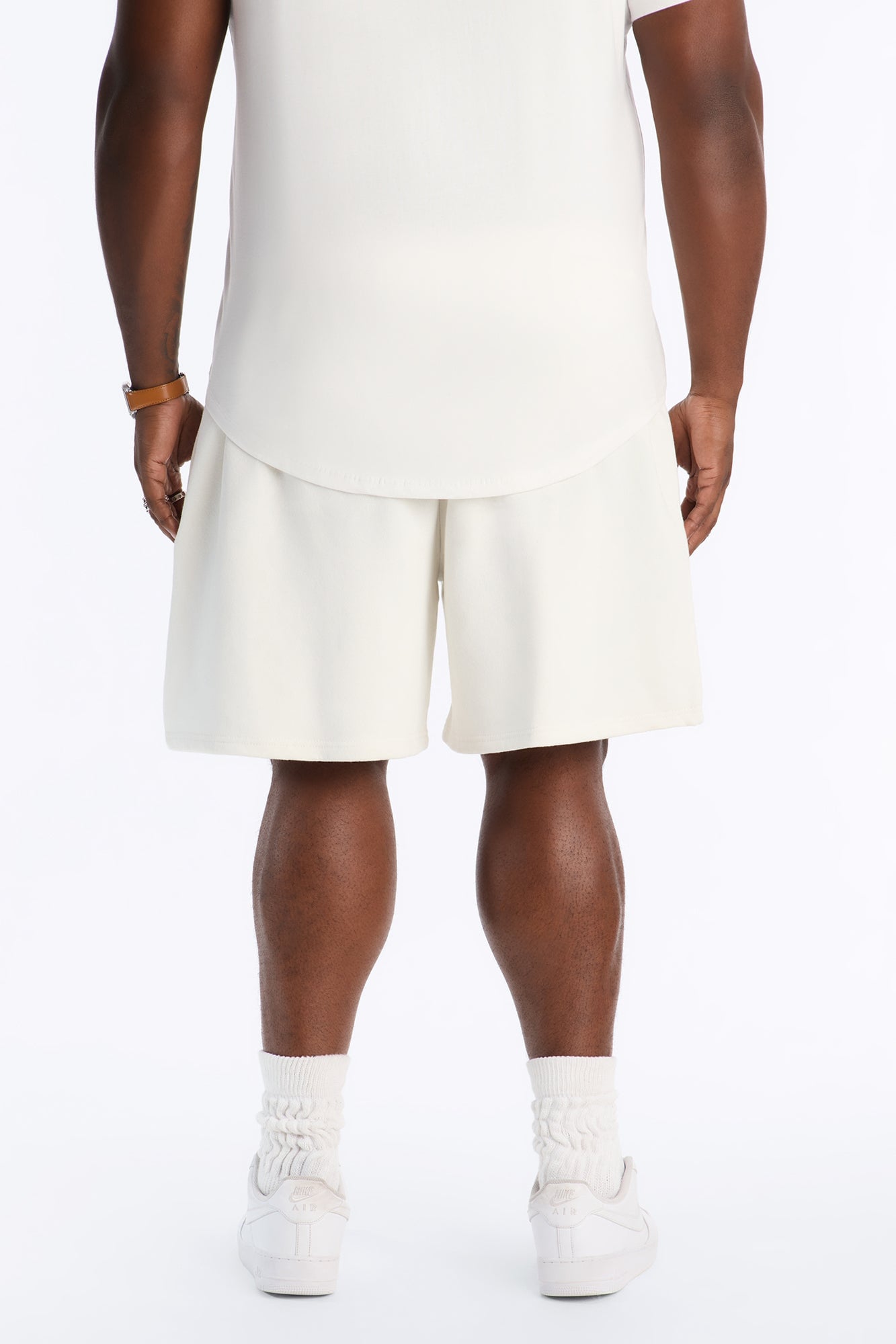 Old Money Royalty Relaxed Sweat Short - Cream/combo image 4