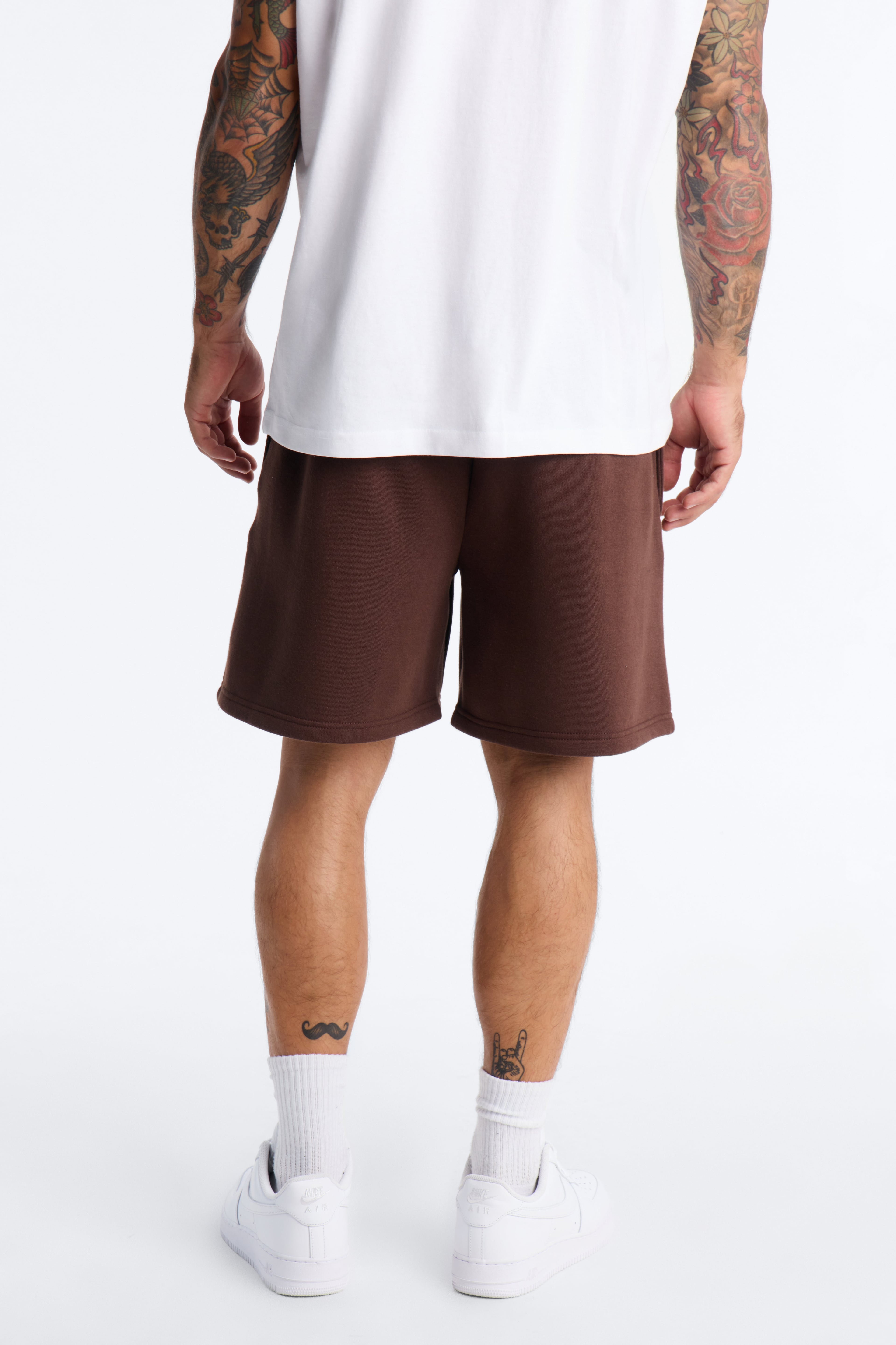 Stormy Night Relaxed Fleece Sweat Short - Brown/combo image 8