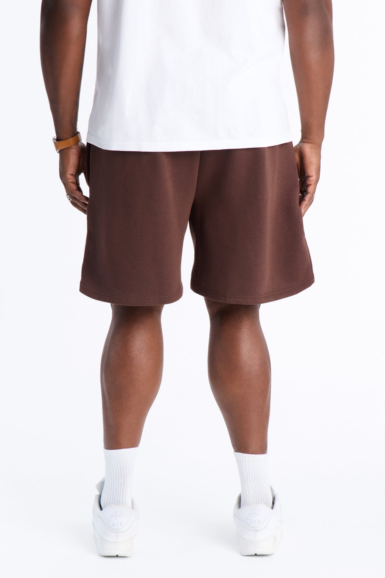 Stormy Night Relaxed Fleece Sweat Short - Brown/combo image 3