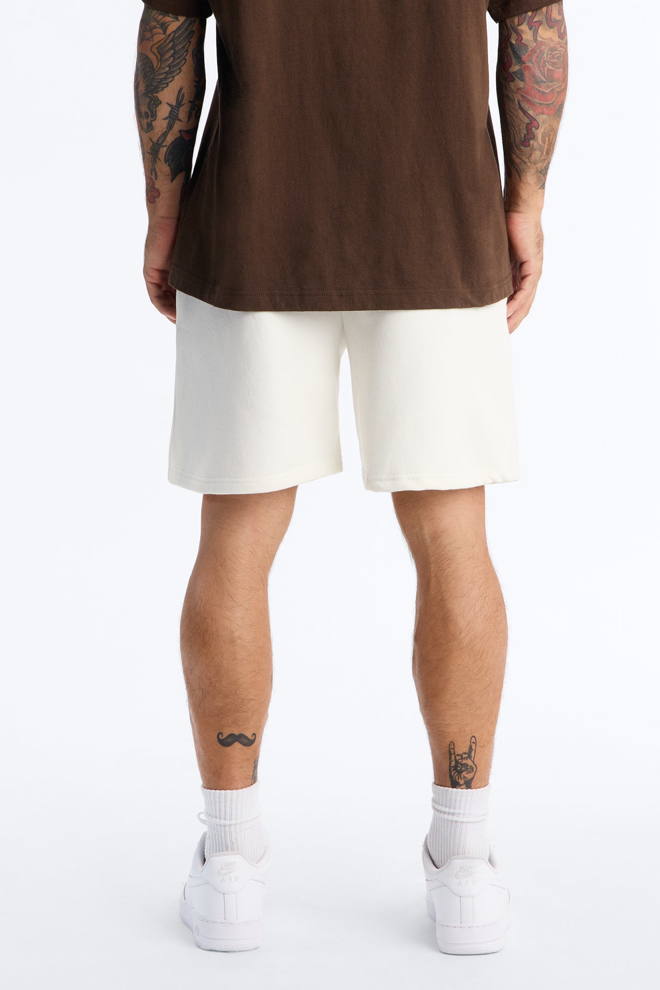 Kisses From My Love Relaxed Sweat Short - Cream/combo image 9