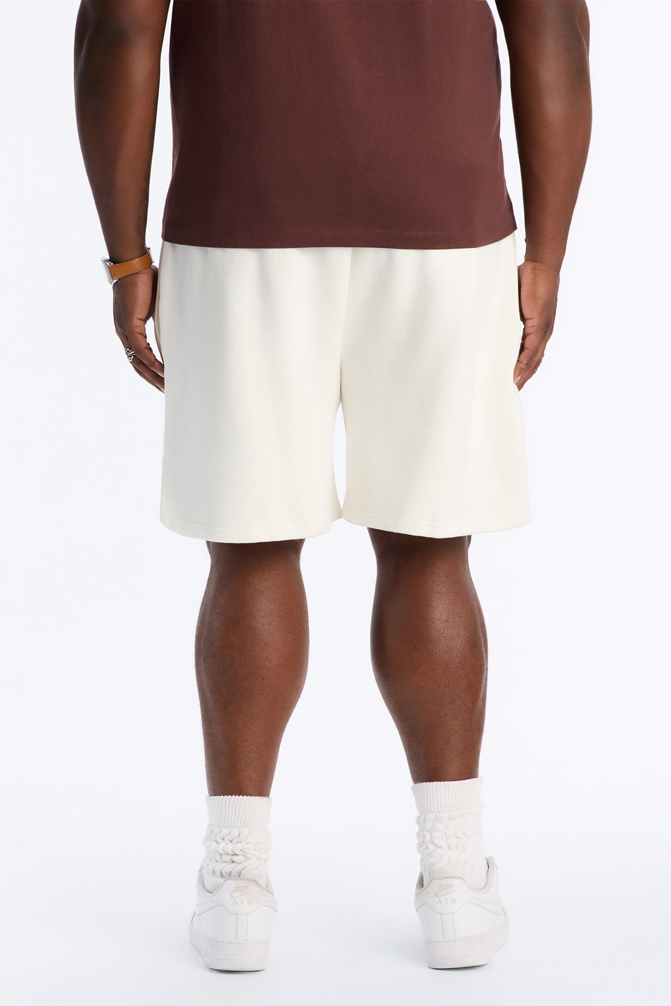Kisses From My Love Relaxed Sweat Short - Cream/combo image 4