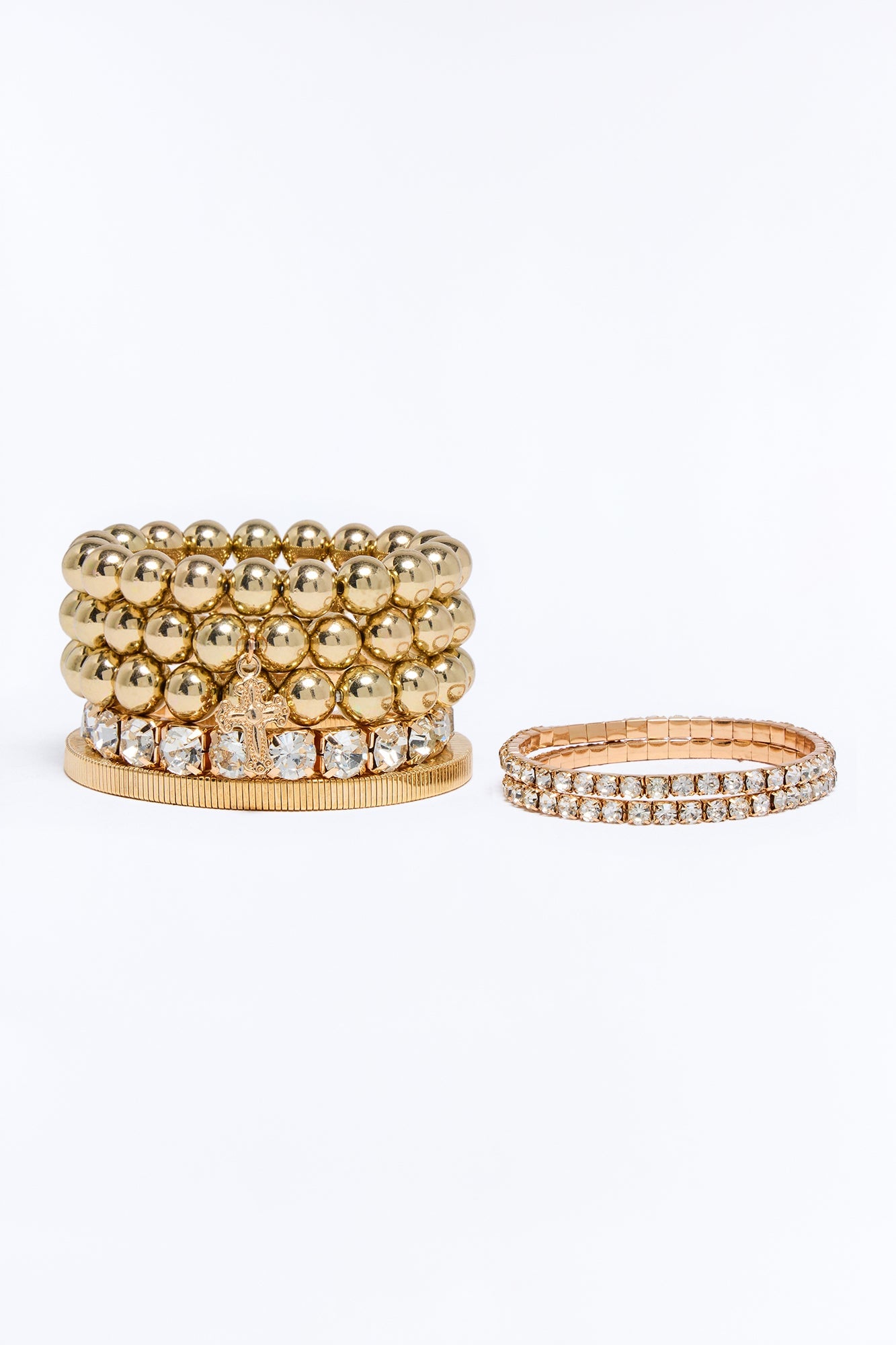 Saint Sadie 7 Piece Multi Bracelet Set - Gold image 2