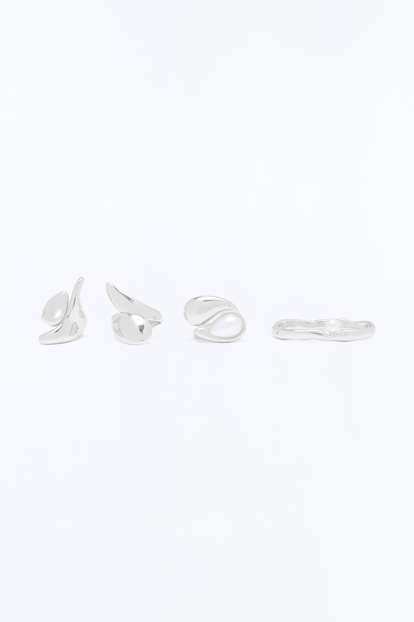 Forever Classic 4 Piece Ring Set - Silver image 3