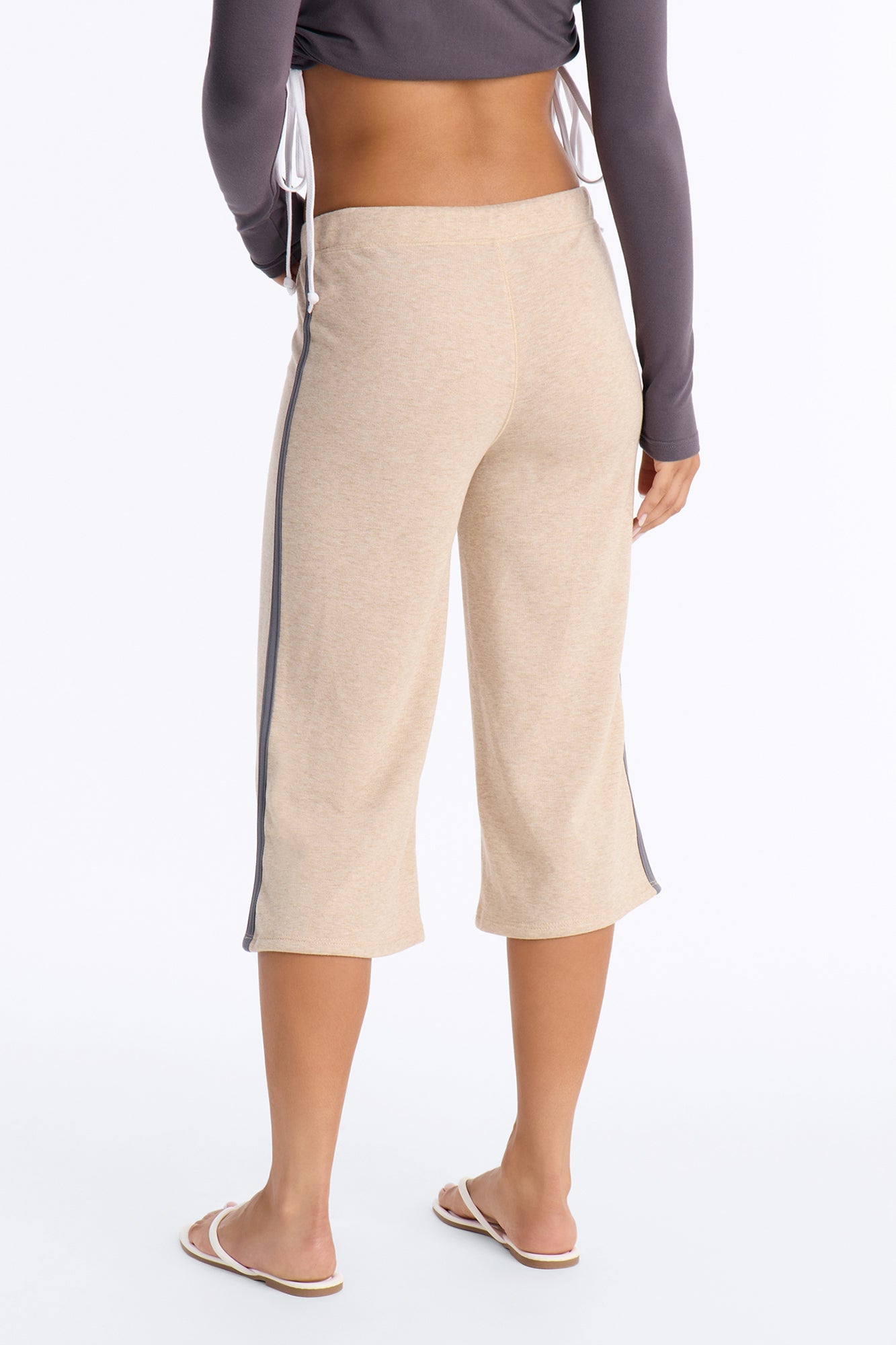 Chloe French Terry Lounge Capri - Taupe image 4