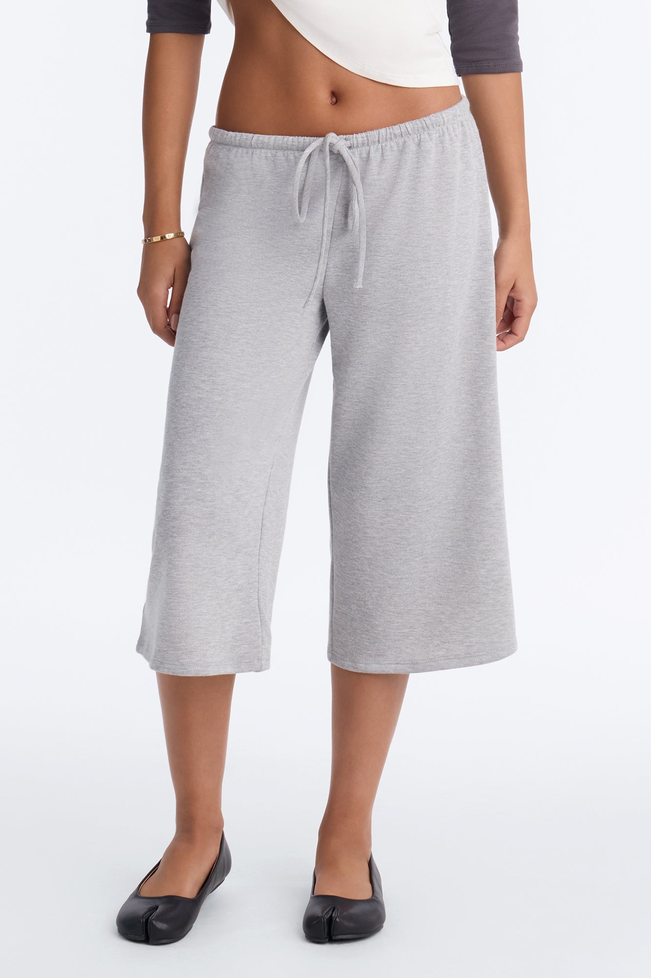 Reese French Terry Long Lounge Short - Heather Grey image 6