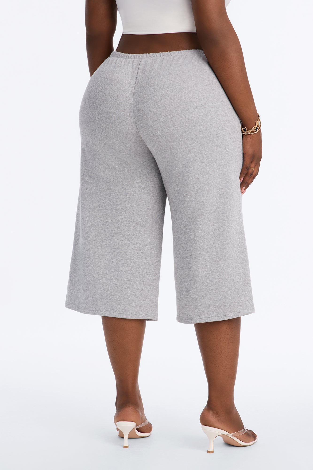 Reese French Terry Long Lounge Short - Heather Grey image 3