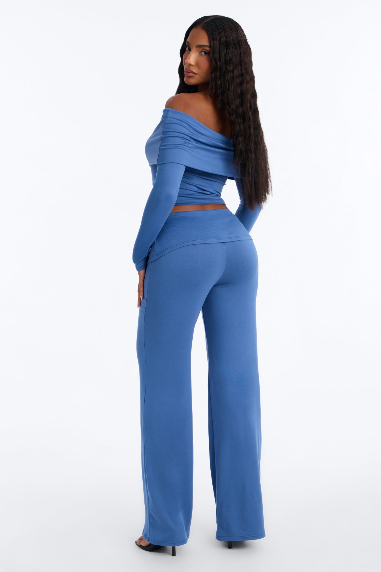 Maya Foldover Waist Pant Set - Denim image 8