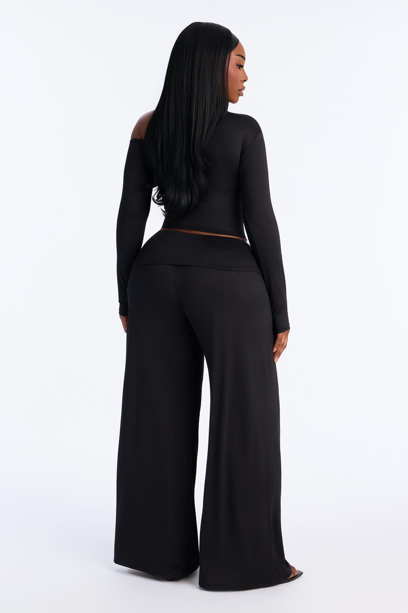 Natalia Off Shoulder Pant Set - Black image 4