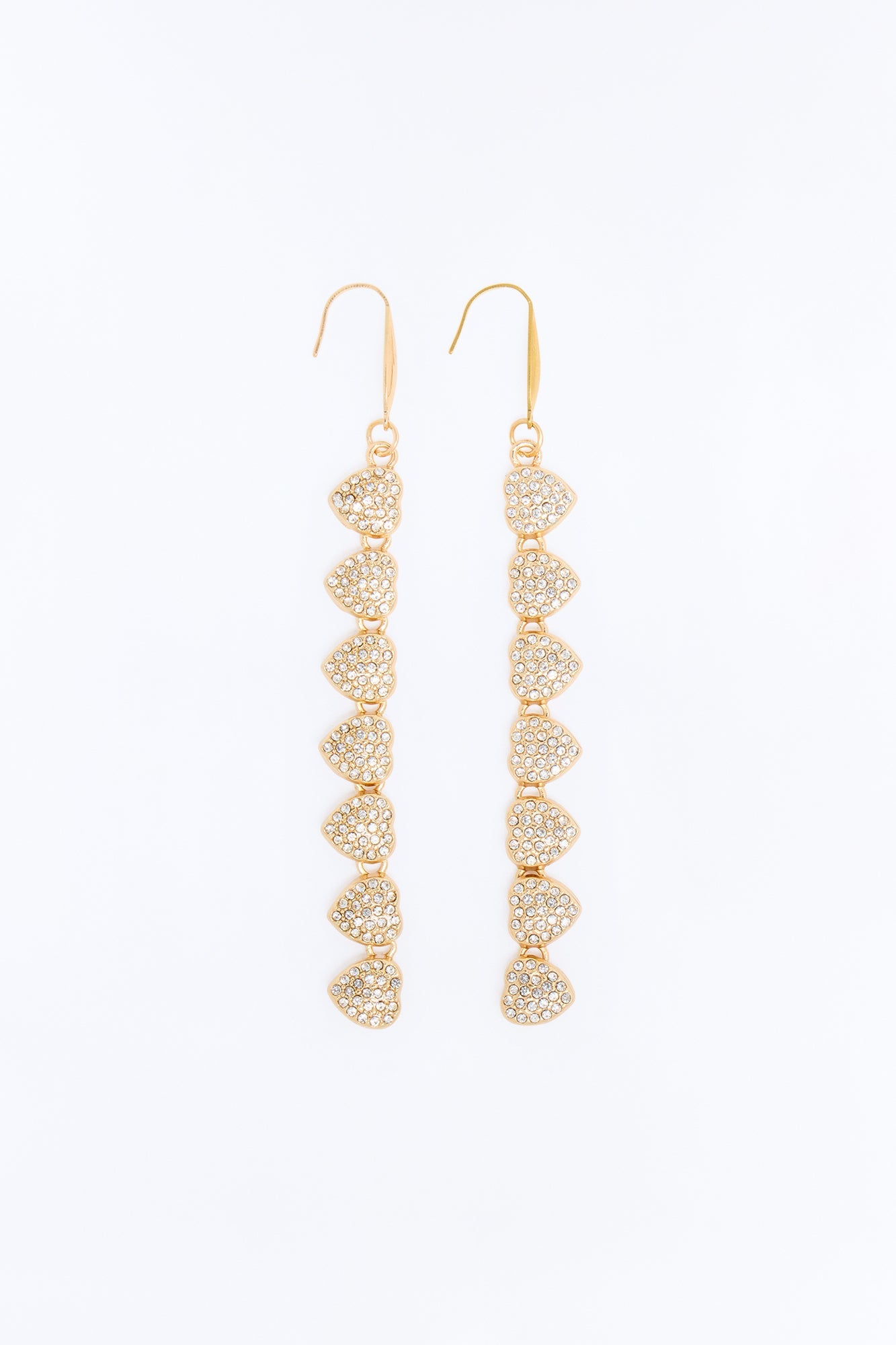 Lots Of Love Linear Earrings - Gold image 3