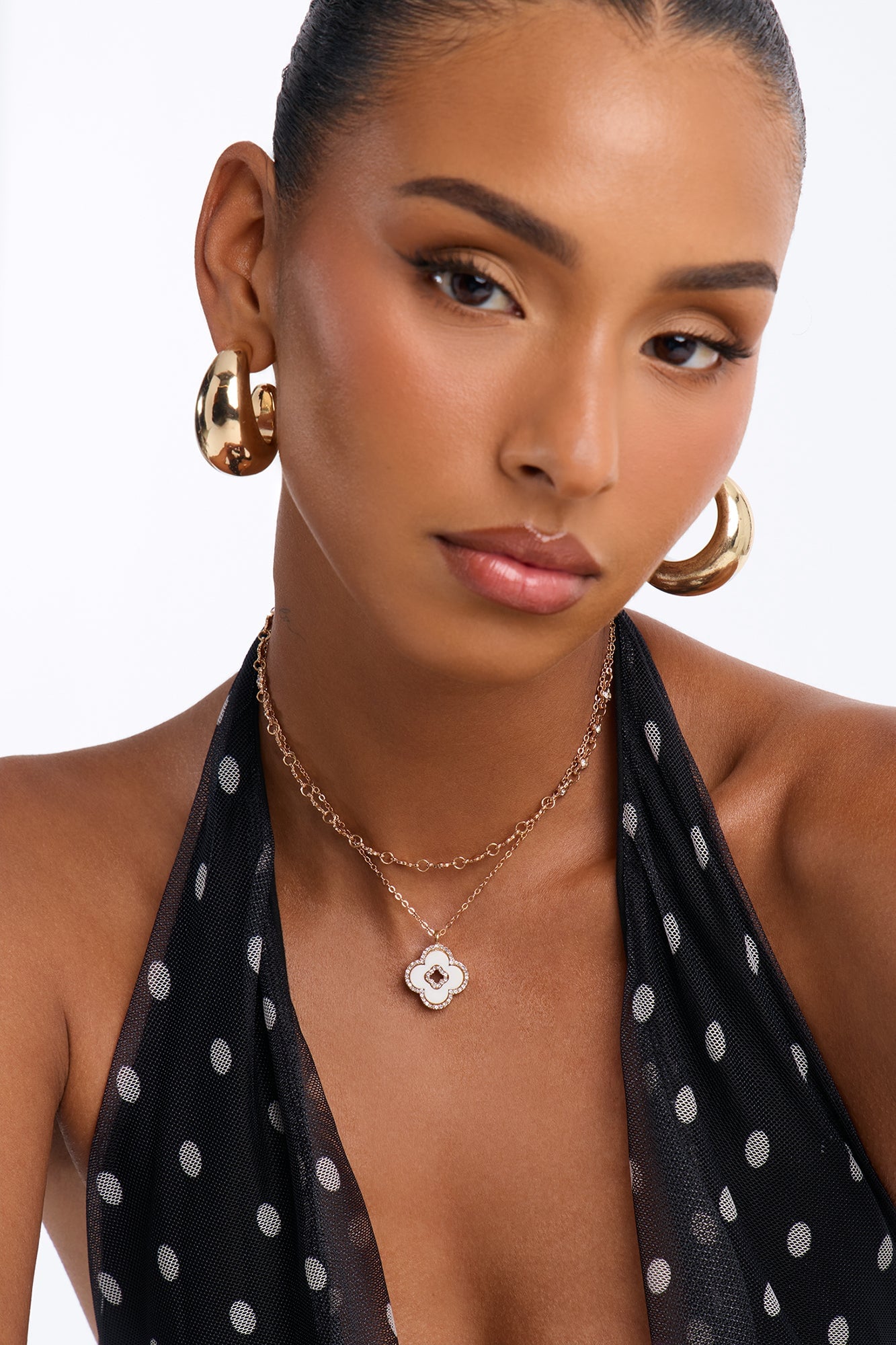 Tami Twinkle Necklace - White/Gold image 1