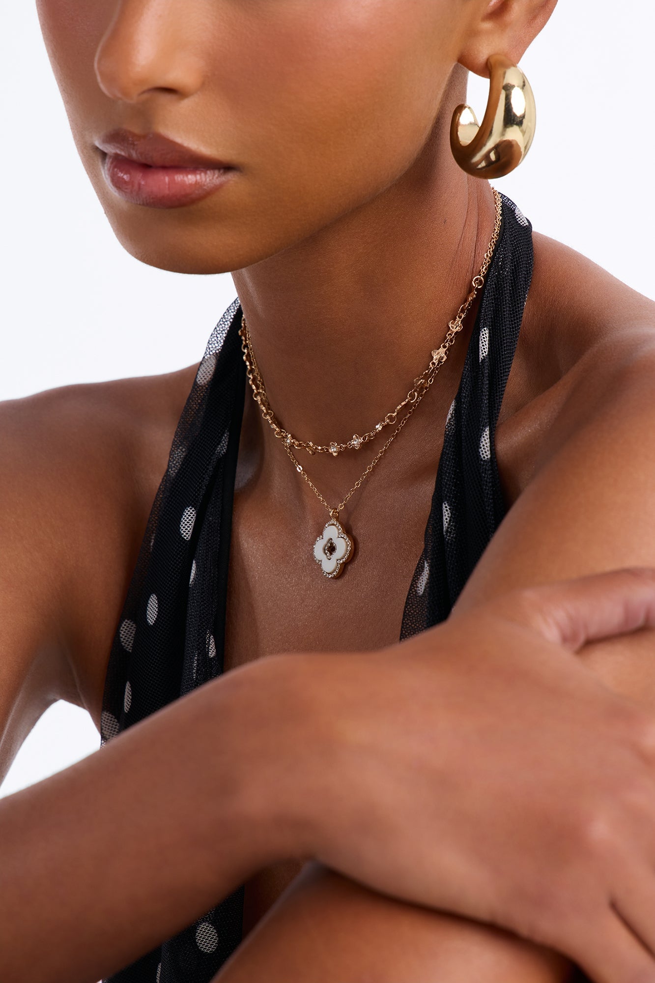 Tami Twinkle Necklace - White/Gold image 2