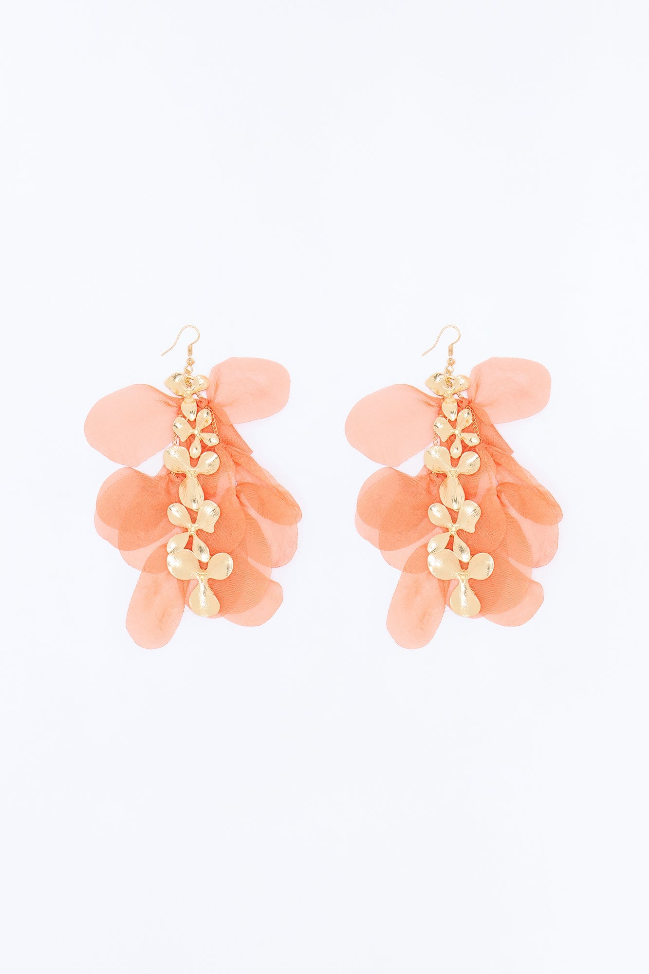 Loved You Floral Drop Earrings - Orange image 3