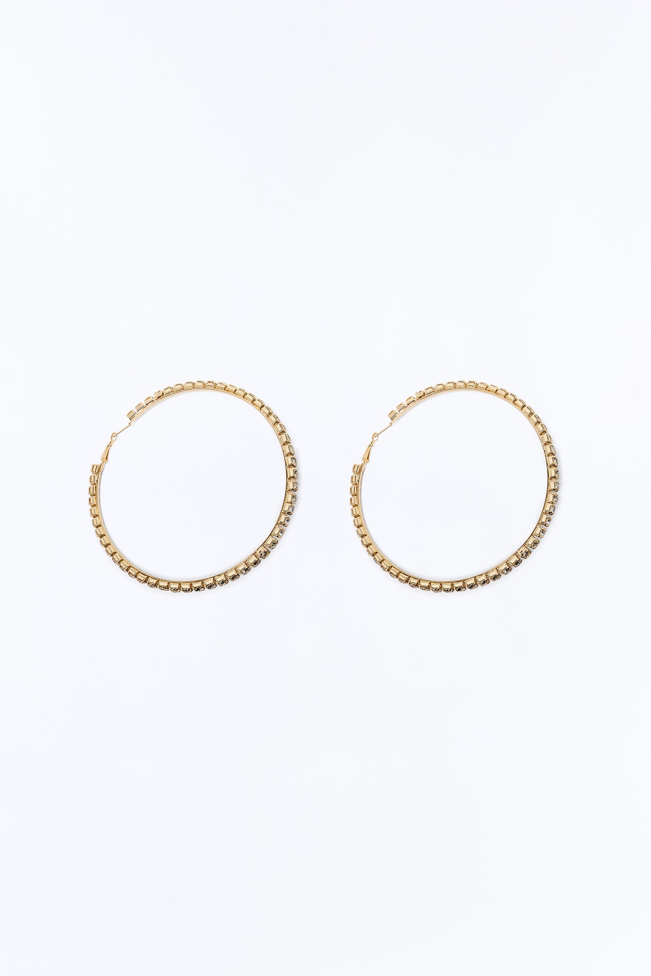 Hint Of Sparkle Hoop Earrings - Gold image 3