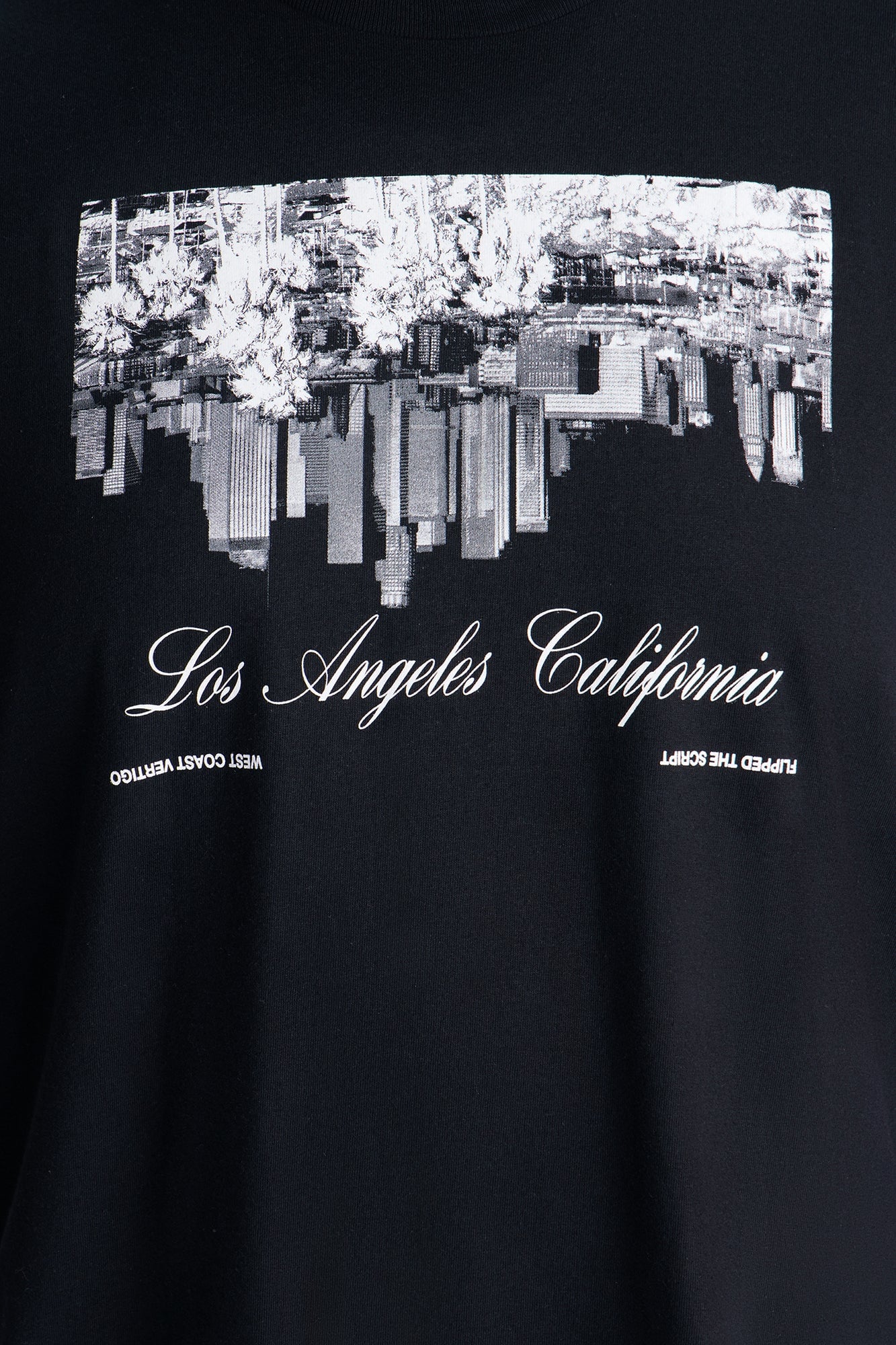 Los Angeles Flipped The Script Short Sleeve Tee - Black image 3
